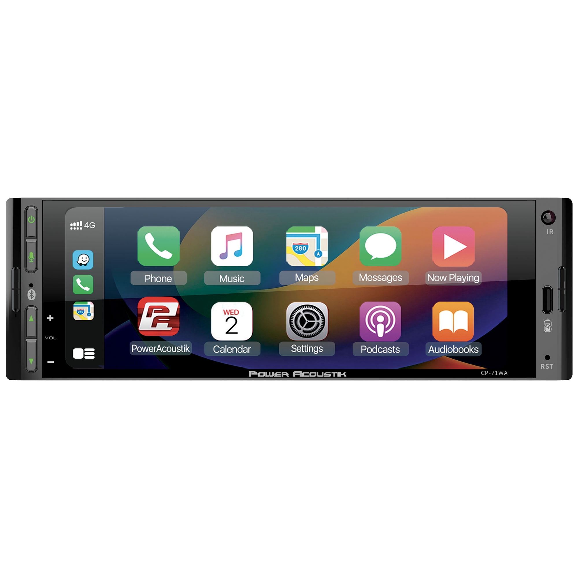 Power Acoustik CP-71WA Single DIN Car Stereo with 6.5 in Touchscreen, Wireless Apple CarPlay and Android Auto (6.5 in) xc2v1