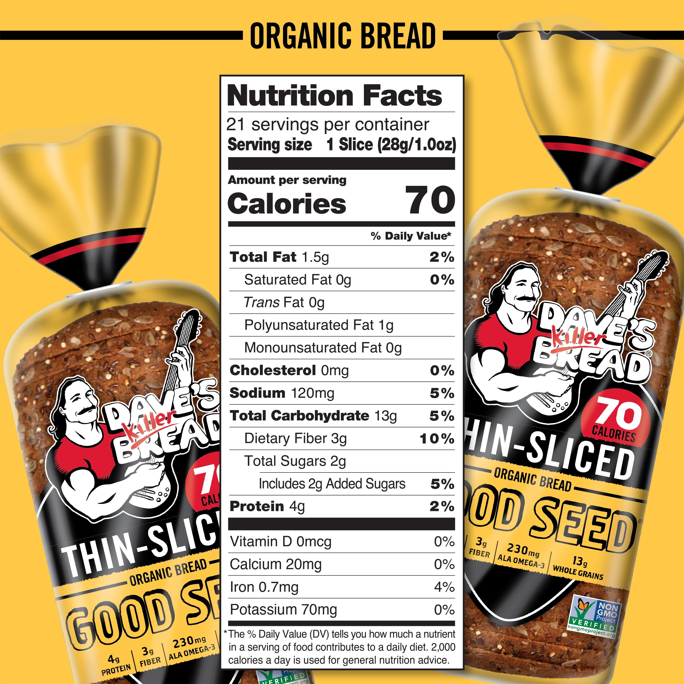 Dave's Killer Bread Thin-Sliced Good Seed Organic Bread (20.5 oz) 8cwpl