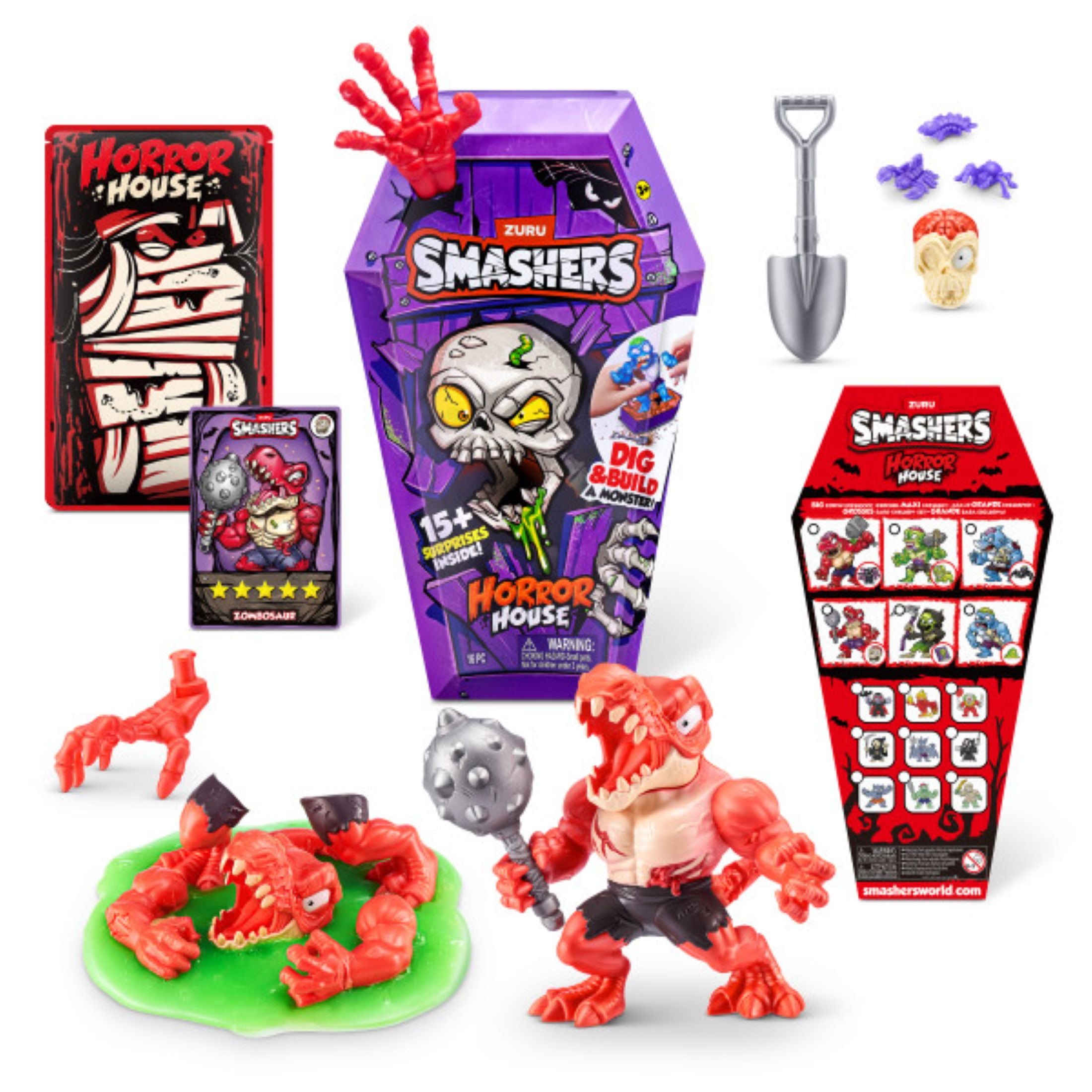Smashers Horror House Interactive Surprise Unboxing Collectible Toy Set (15 Pieces) rvc6w