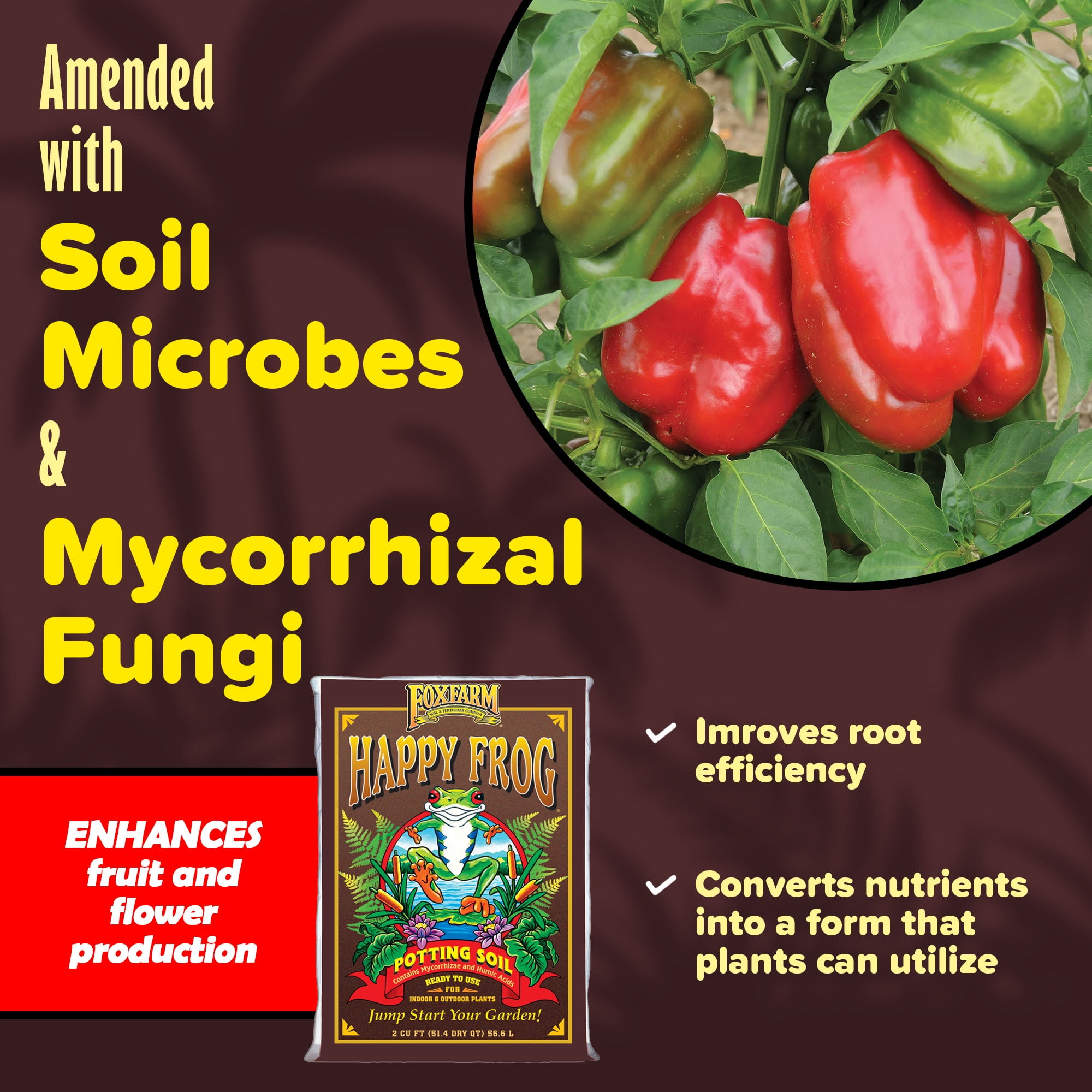 Hydrofarm Happy Frog Potting Soil, Nutrient-Rich Organic Garden Mix with Excellent Drainage (2 cu ft) 6aow5