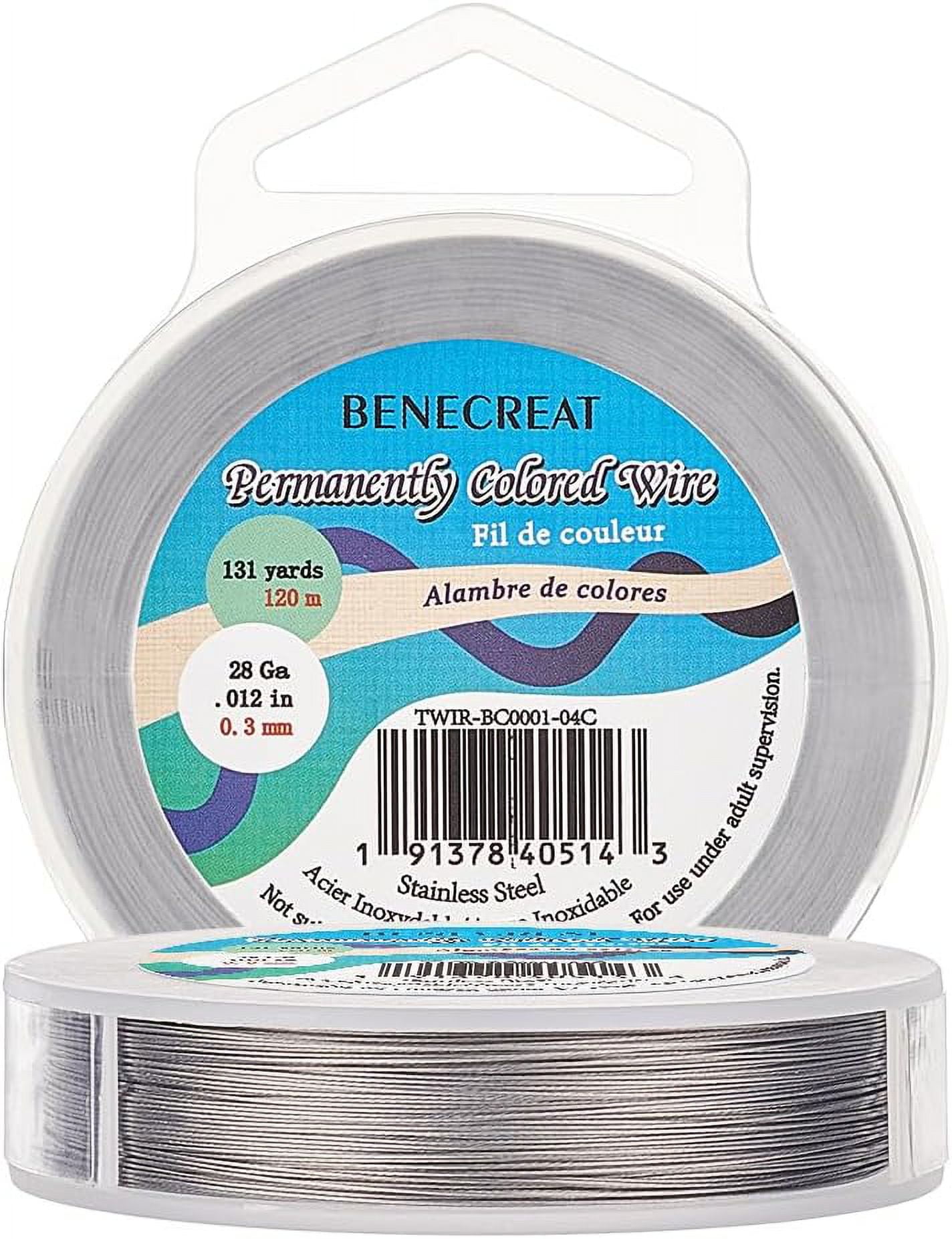 SUNNYCLUE 7-Strand Tiger Tail Beading Wire for Jewelry Making (Silver, 300 ft) xf0w3