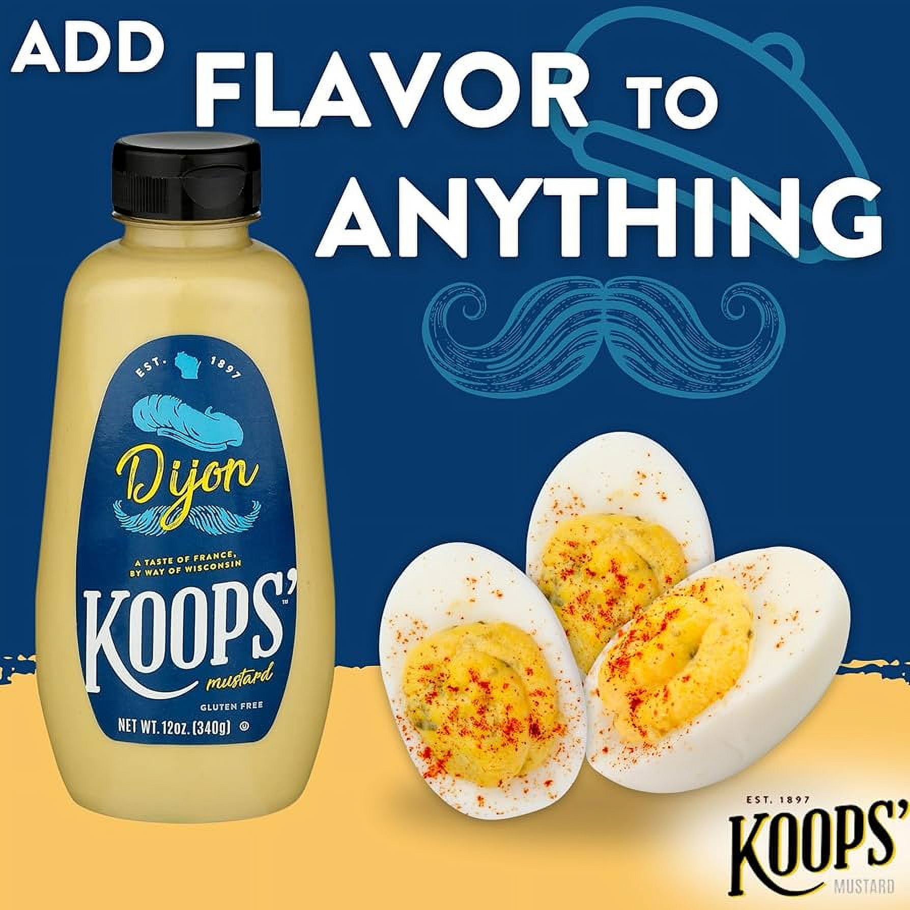 Koops' Dijon Mustard, Premium Tangy Spread for Sandwiches and Burgers (12 oz) sunmu