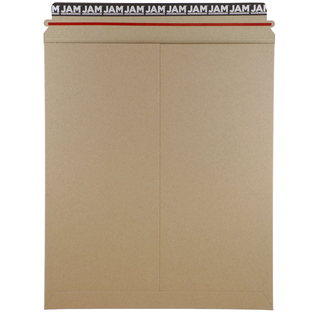 JAM Paper Photo Mailer Envelopes, Heavy-Duty Kraft Paper, Peel & Seal Closure (Brown, 12.75 in x 15 in, 6 Pack) 2pycp