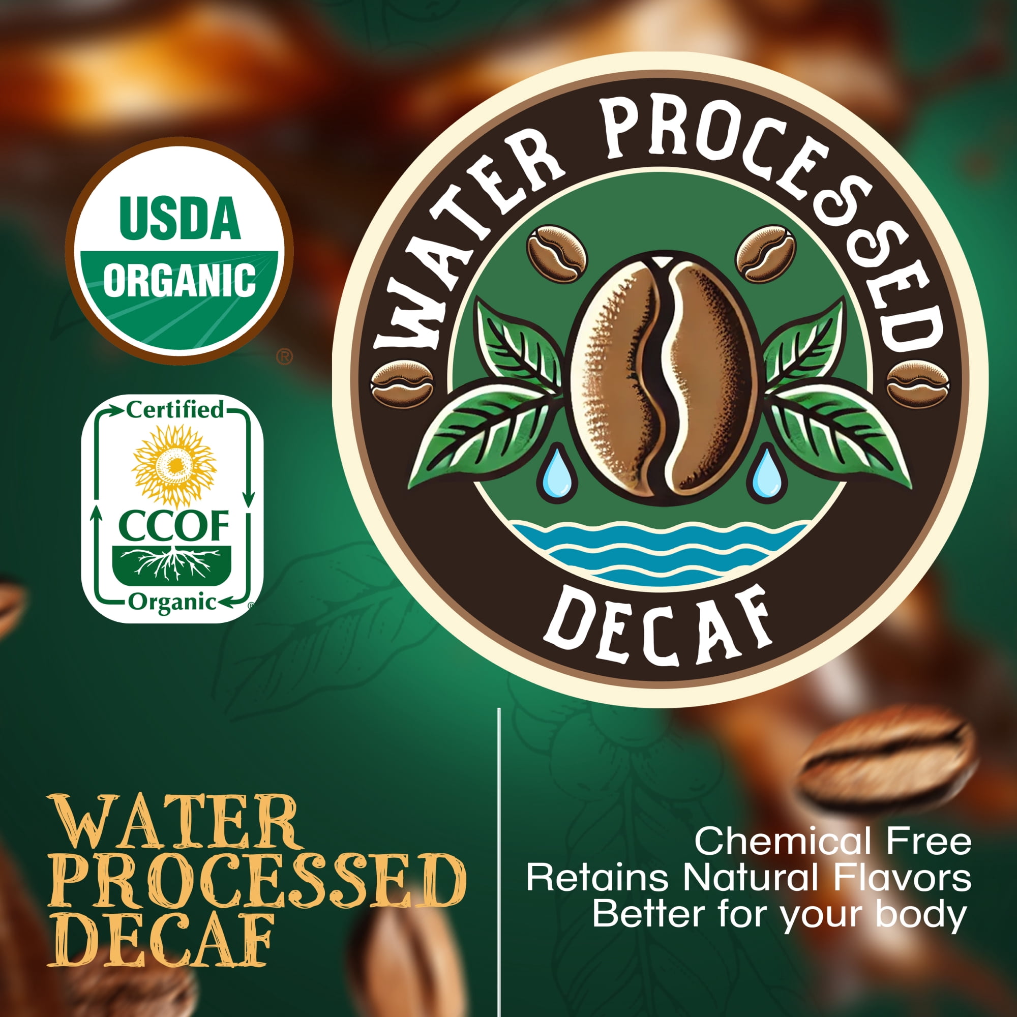 The Bean Organic Coffee Company Vanilla Bean Decaf Ground Coffee (Medium Roast, 5 lb) yo7w5 - Image 4