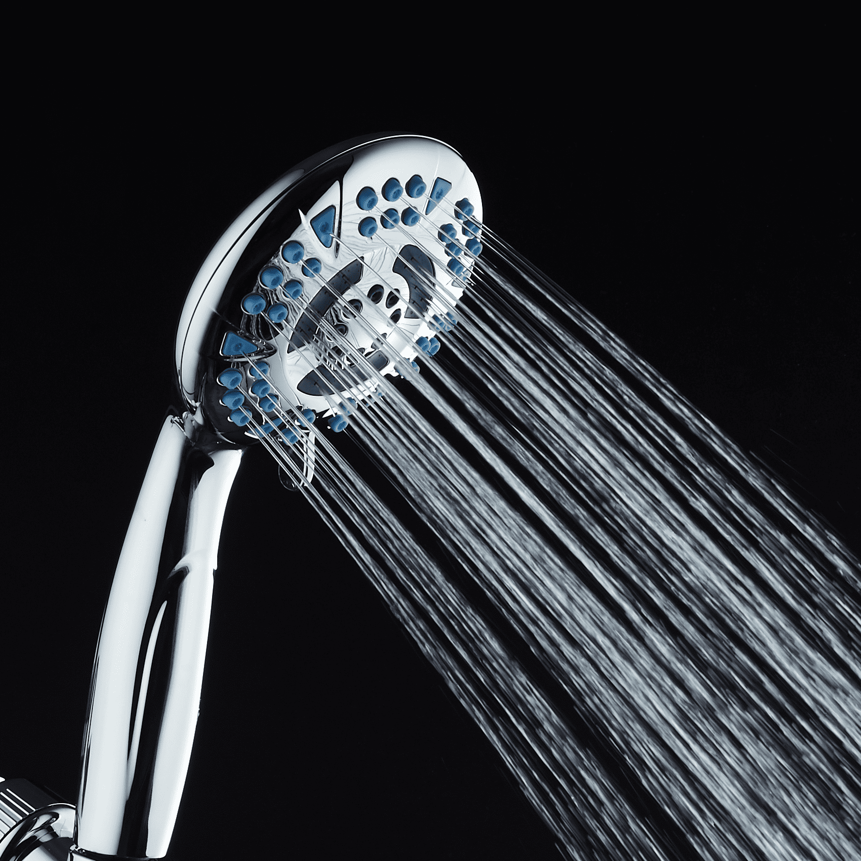 AquaCare High-Pressure 6-Setting Luxury Handheld Showerhead with Antimicrobial Nozzles (Chrome, 60 in Hose) mz6ie