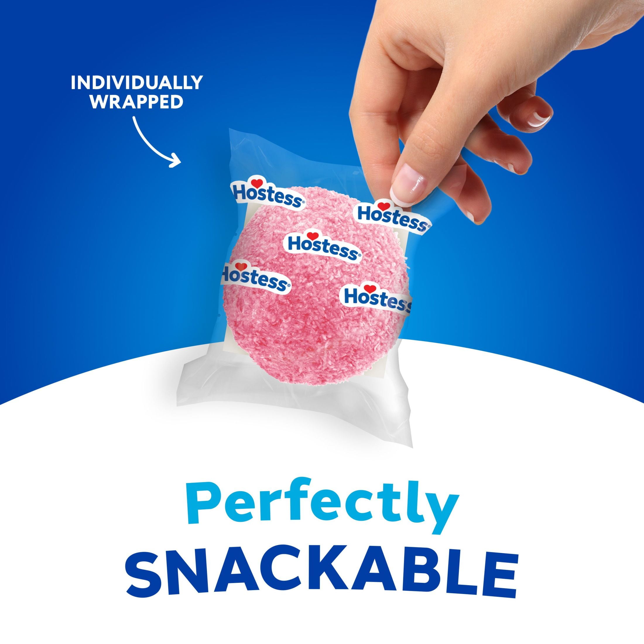 Hostess SnoBalls Chocolate Snack Cakes with Marshmallow and Coconut (Pink, 10.5 oz, 6 Count) whppy