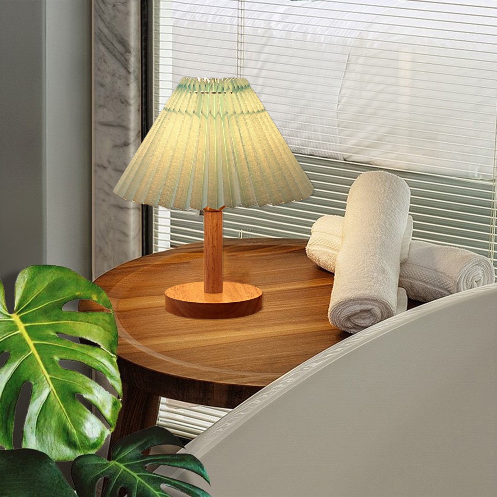 BIWEUTYDYS Dimmable LED Table Lamp with USB Charging Ports and Fabric Shade (Green, 10 in x 9 in x 9 in) ysbxg