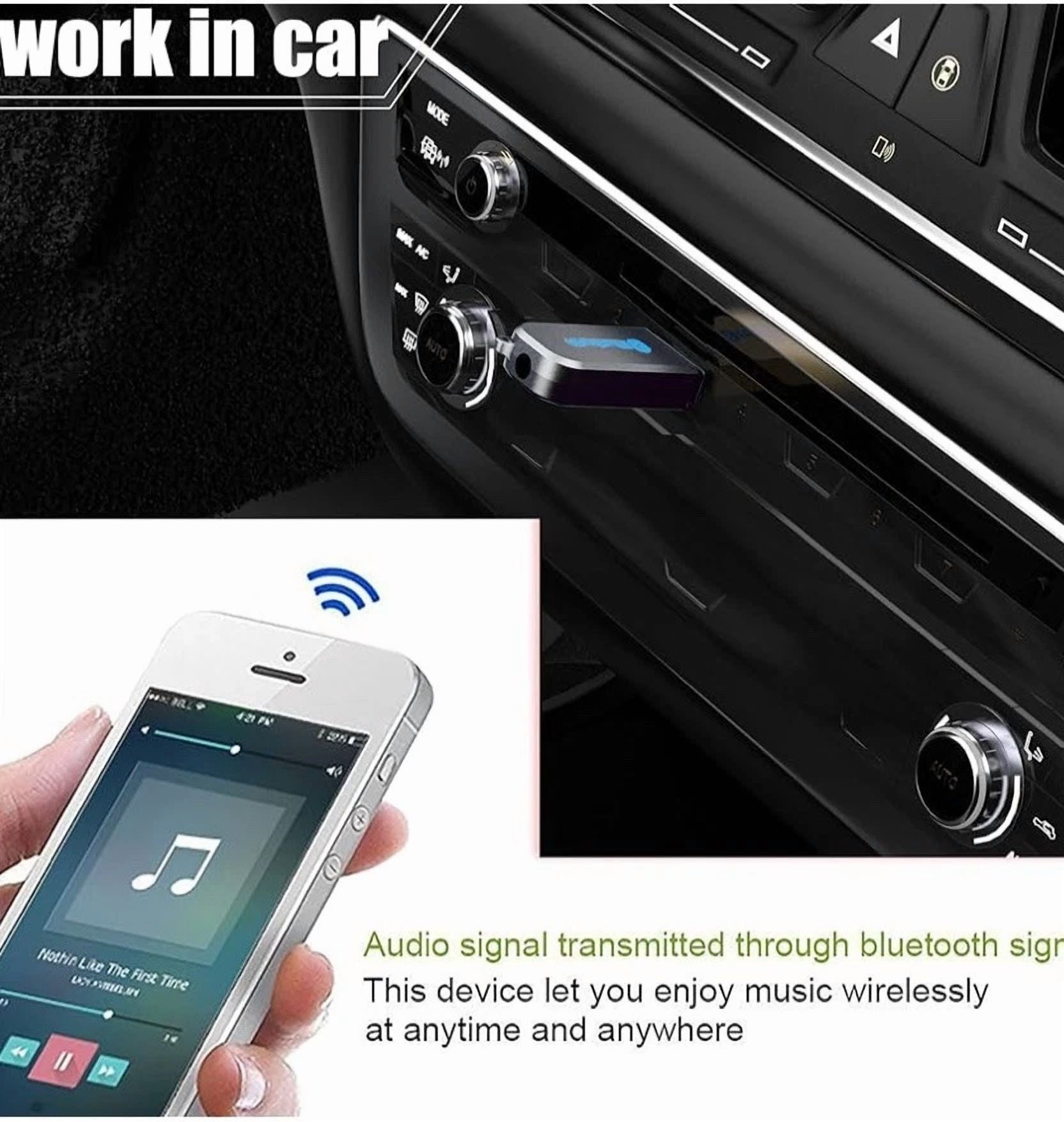 Rhea Bluetooth Car Adapter with Noise Cancellation Microphone (Plug-and-Play, Universal) yo6ms