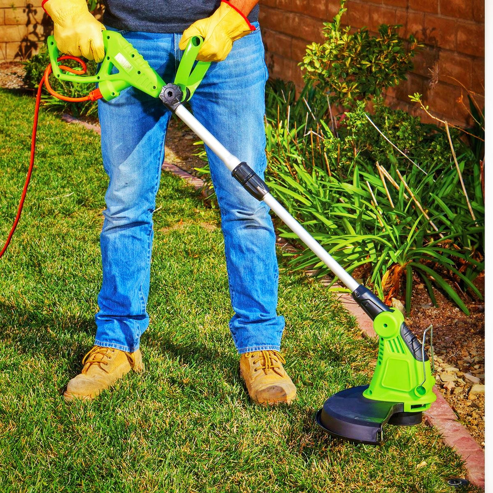 Portland Pilots Electric String Trimmer Corded Lawn Weed Cutter (Green, 13 in) fzd99