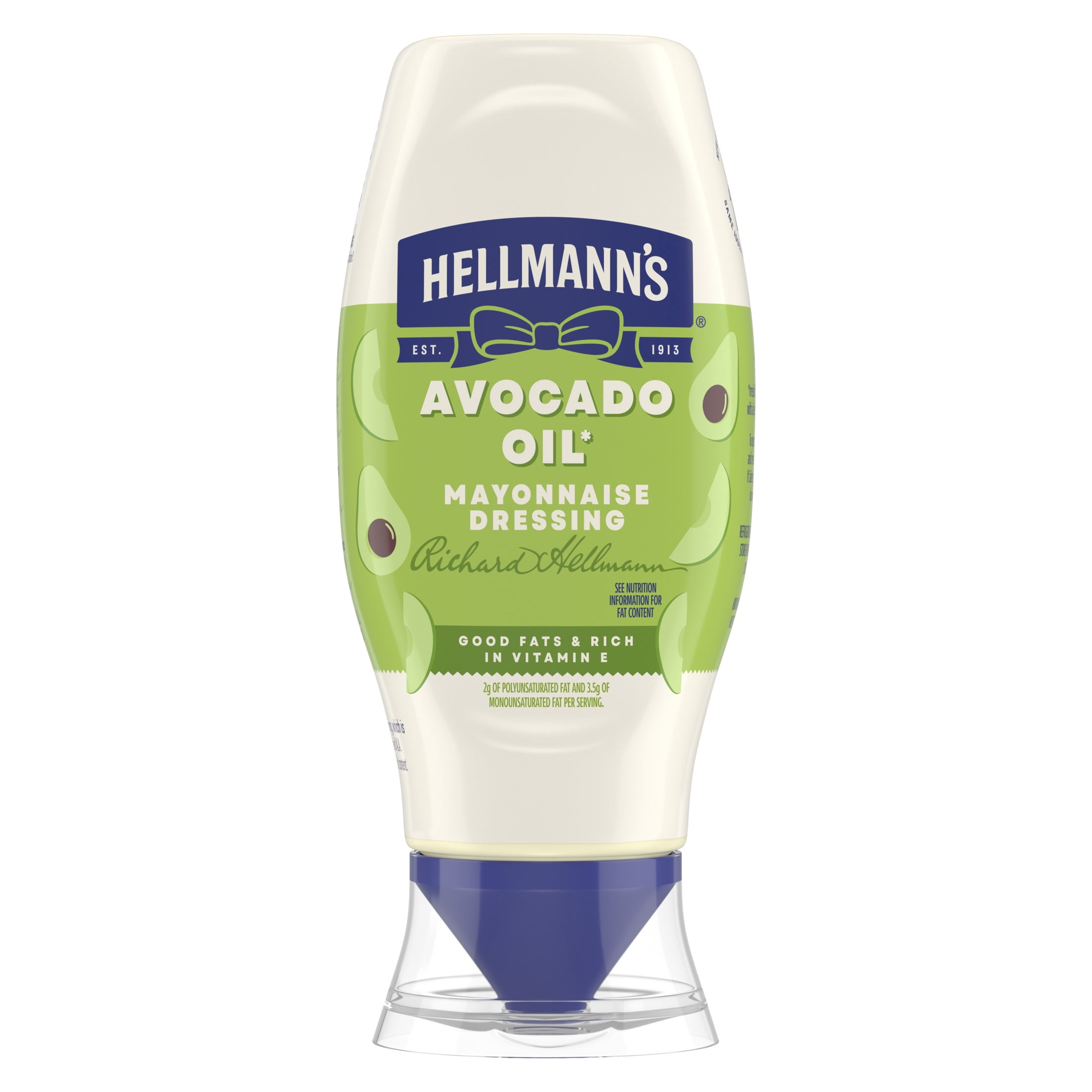 Hellmann's Avocado Oil Mayonnaise Dressing, Creamy Condiment for Sandwiches and Salads (11.5 fl oz) 6lnlf