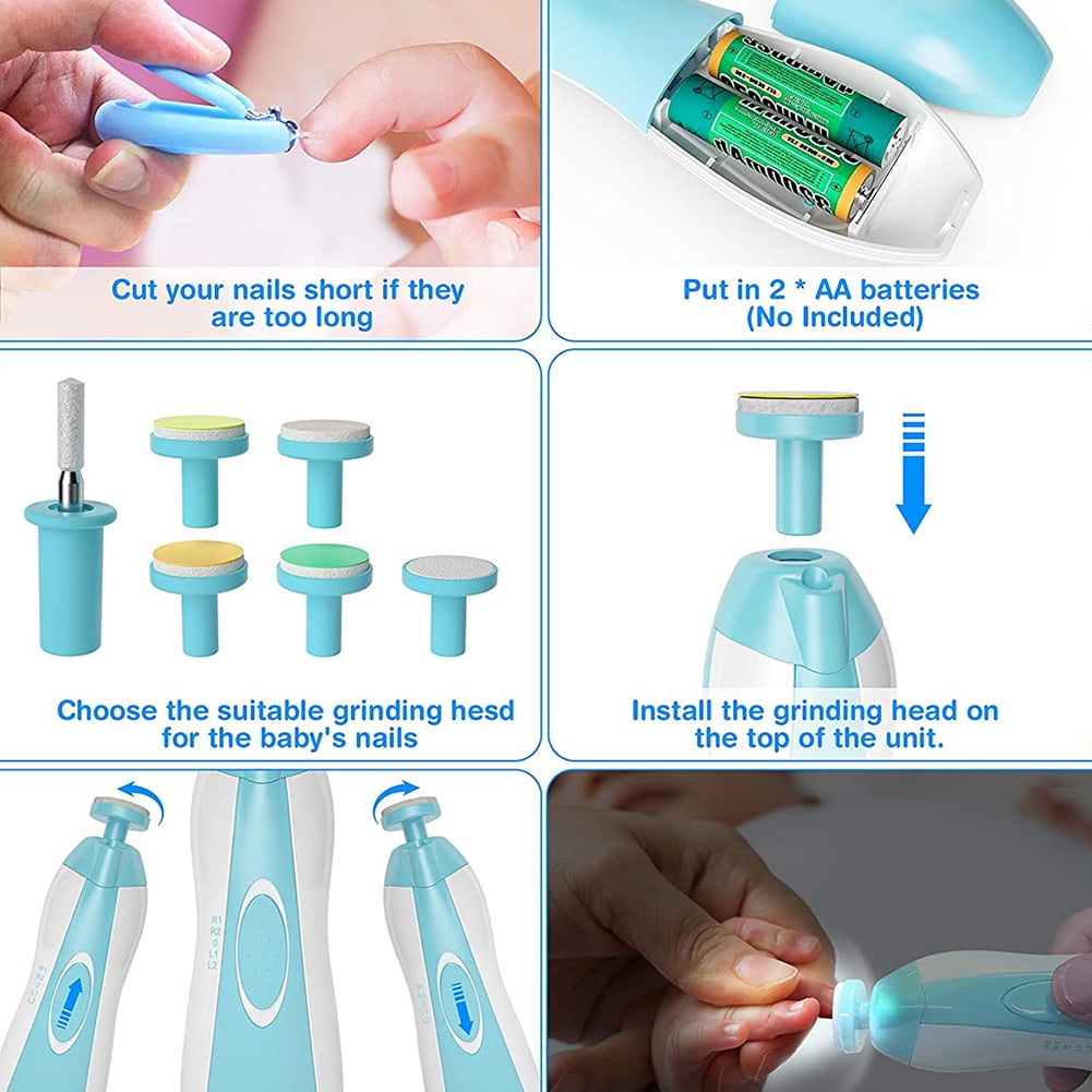 Byseng 23-in-1 Baby Healthcare and Grooming Kit - Newborn Nursery Essentials Set (Blue, 1 Set) 3ystn