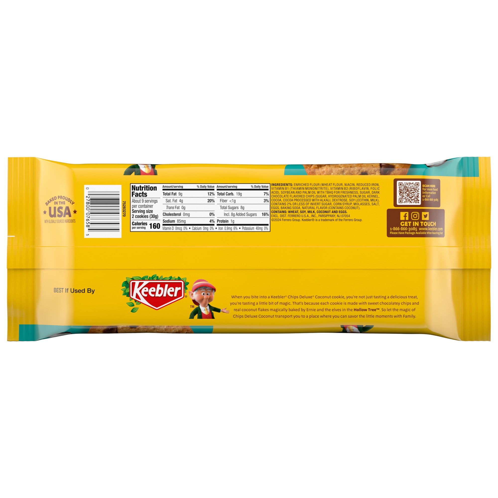 Keebler Chips Deluxe Coconut Chocolate Chip Cookies (9.45 oz) xt454