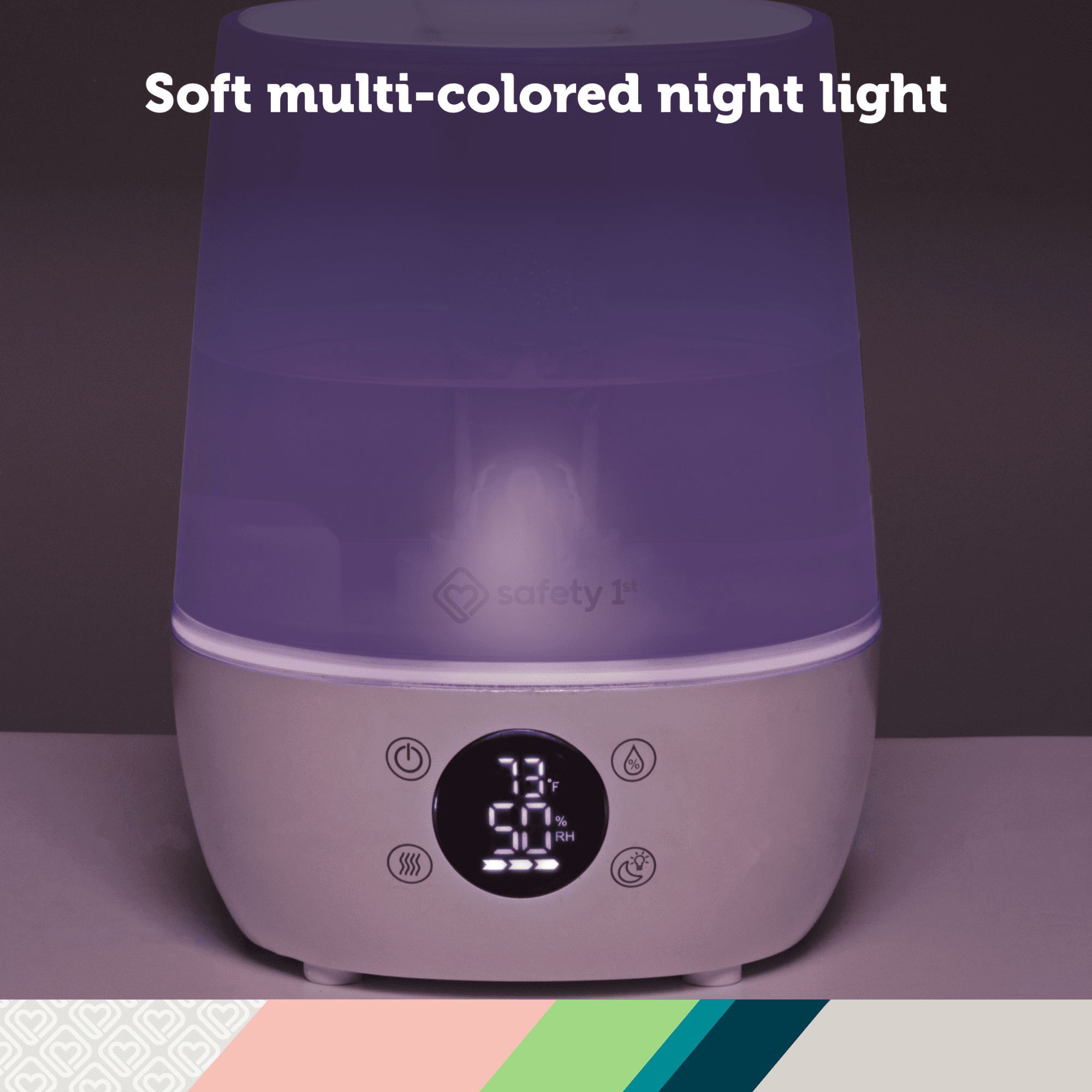 Safety 1st Humid Control Ultrasonic Cool Mist Humidifier (White, 1 Unit) 7irvs