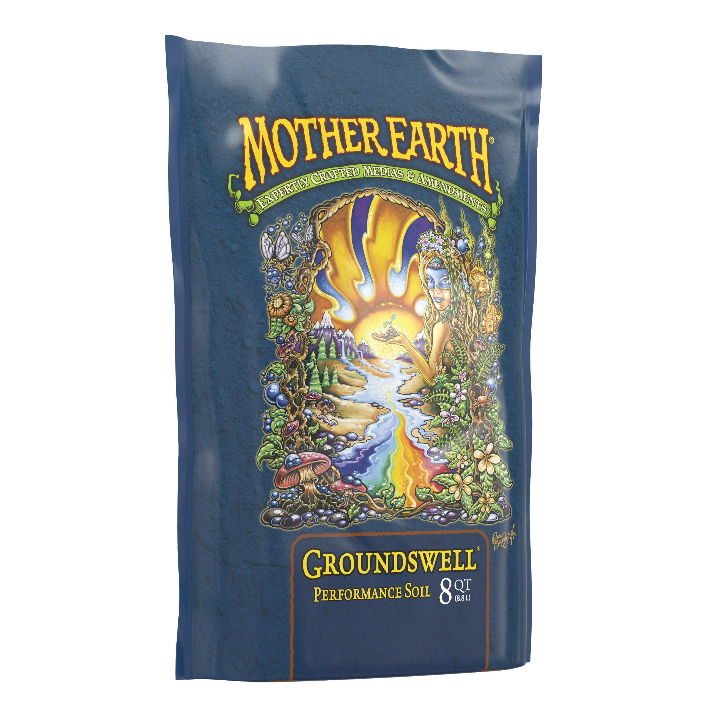 Mother Earth Groundswell Performance Soil, All-Purpose Potting Mix for Indoor and Outdoor Plants (8 qt) zrp9i