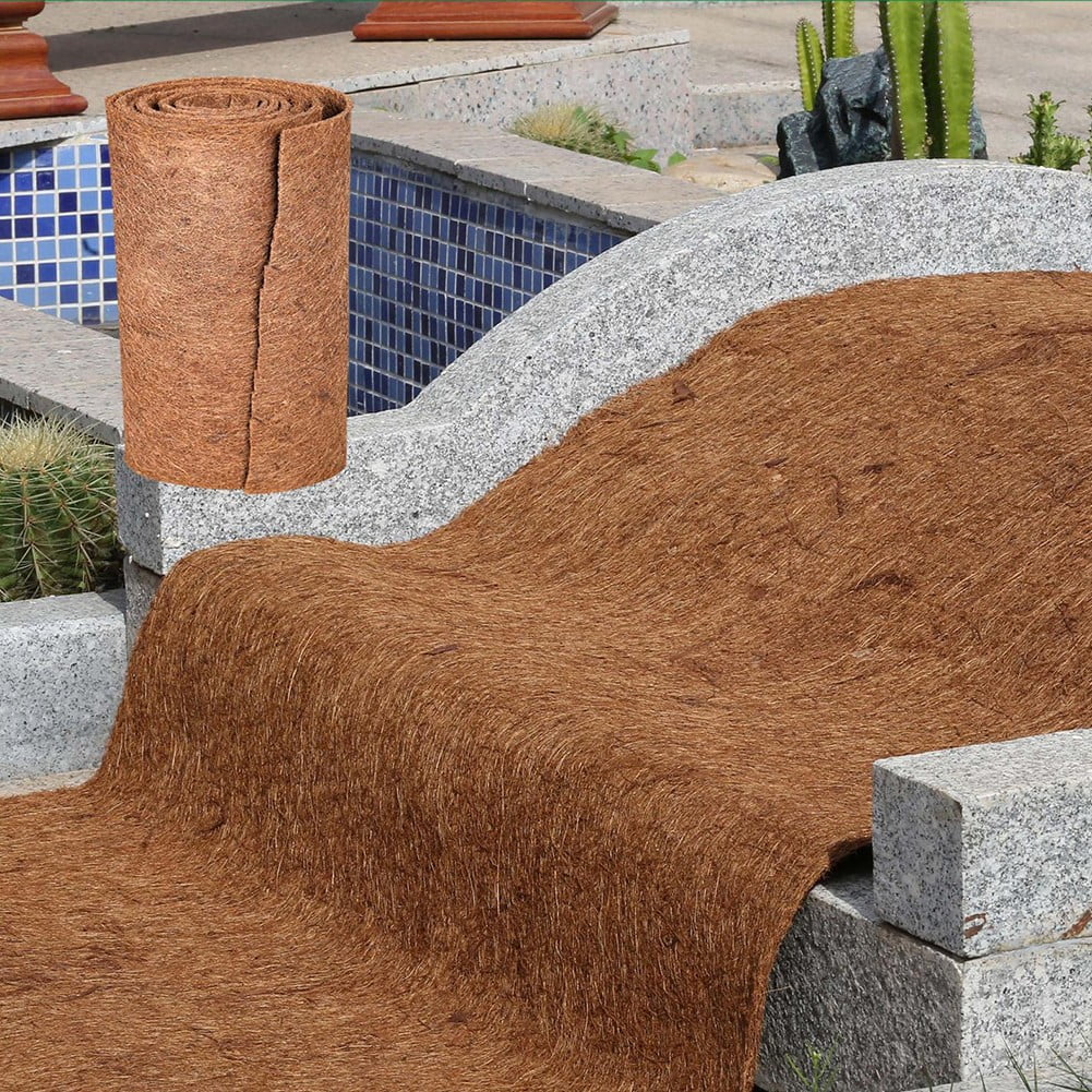 SPRING Coconut Coir Plant Mat, Thermal Insulation and Breathable Garden Liner (Natural, 10 in x 39 in) rbvkv