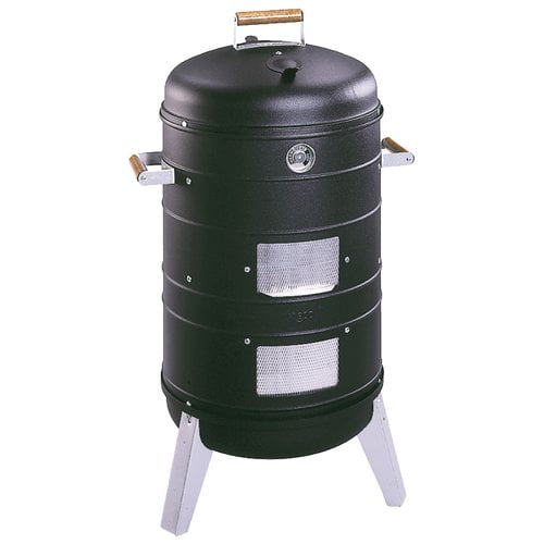 Americana Grills 2-In-1 Charcoal Water Smoker and Portable Grill (Black, 351 sq in) 0oyjt