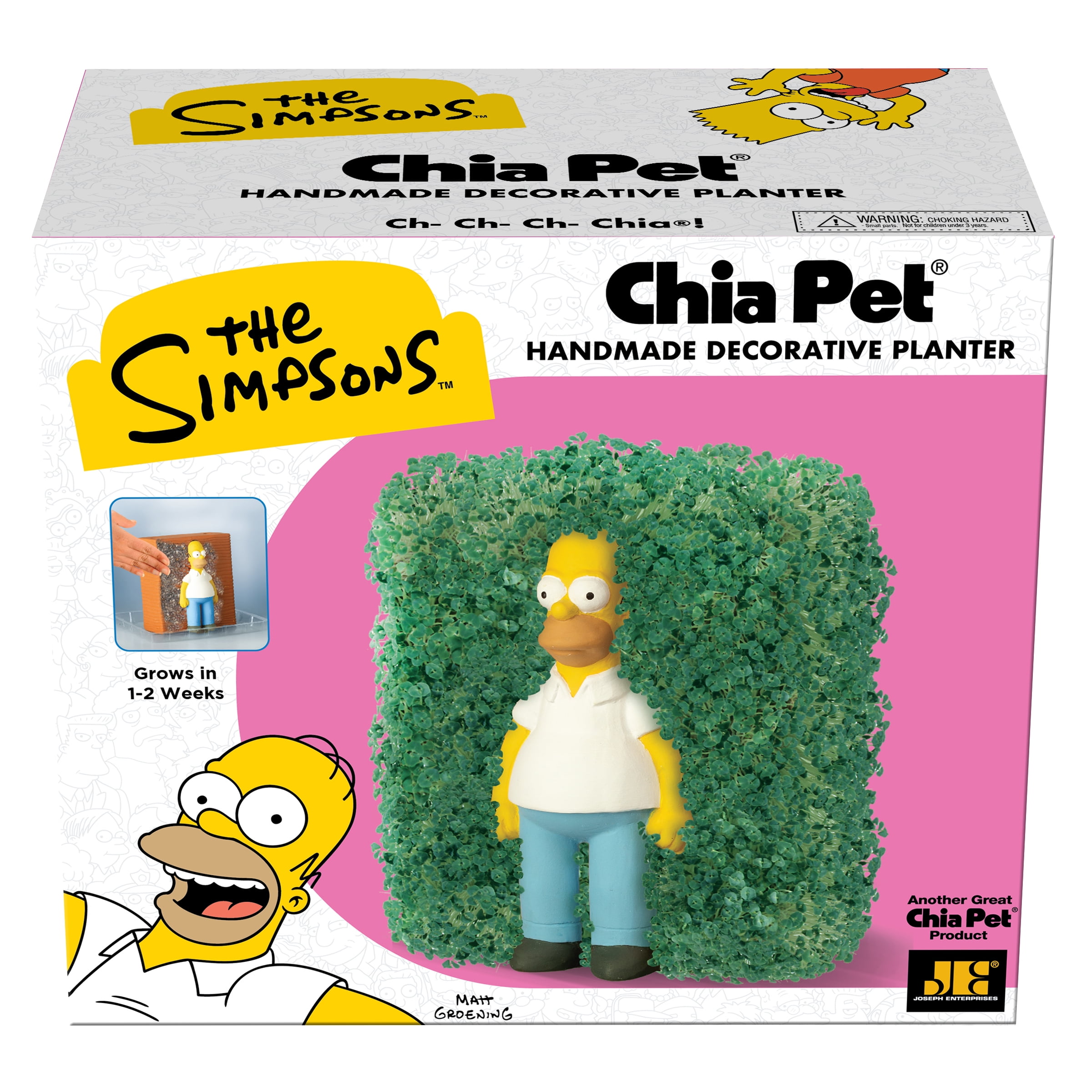 Chia Pet Homer Simpson Handmade Decorative Planter (Red, 1 Pack) yrar0