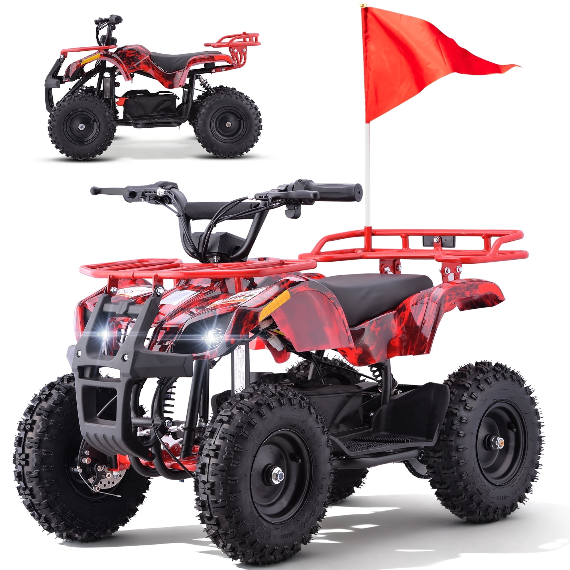 Aoemoe 500W 36V Electric Off-Road ATV Ride-On Quad for Kids (Orange, 41 in L x 26 in W x 23 in H) bv5aa