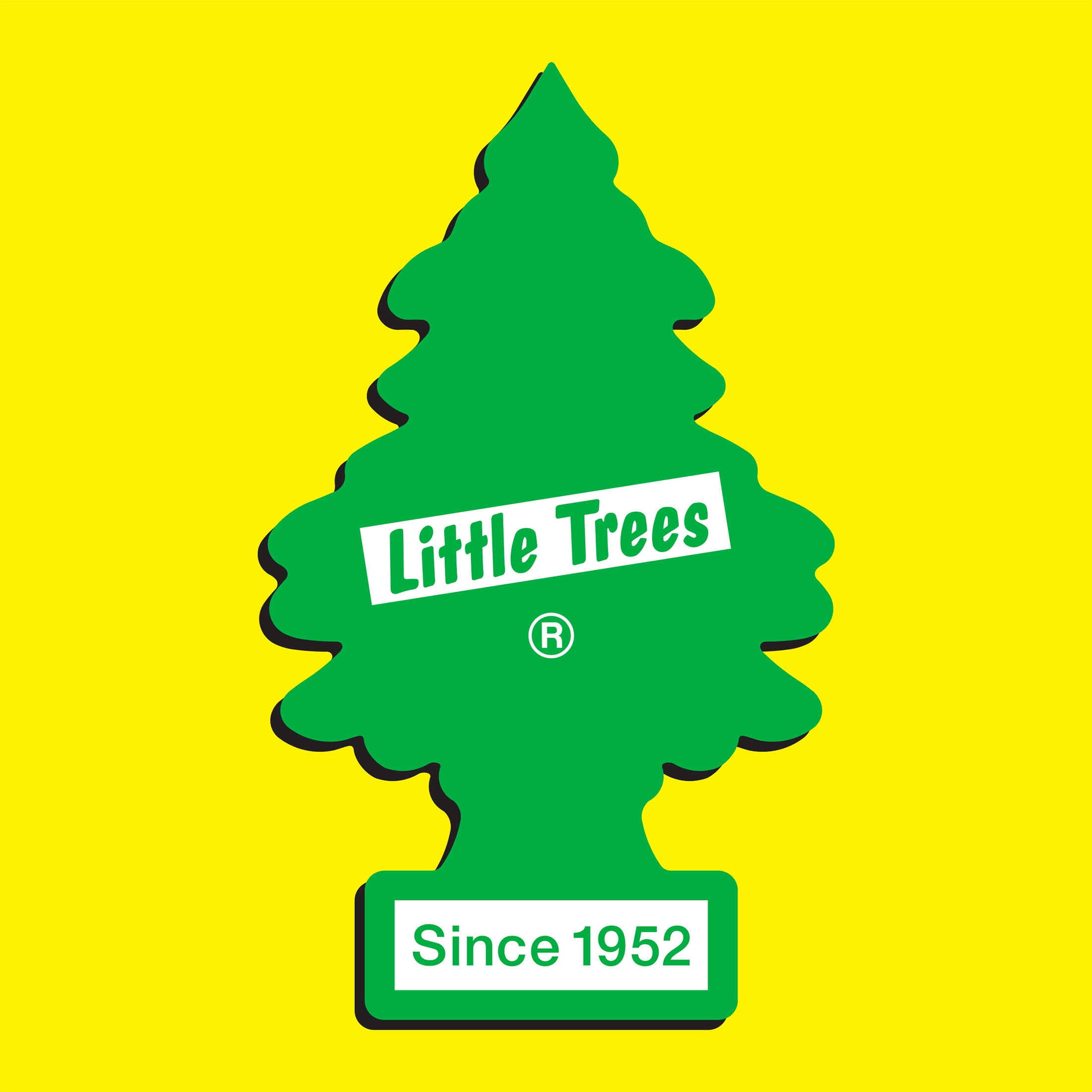 LITTLE TREES Car Air Freshener Black Ice Scent Long-Lasting Odor Eliminator (Black, 6-Pack) vg4bj