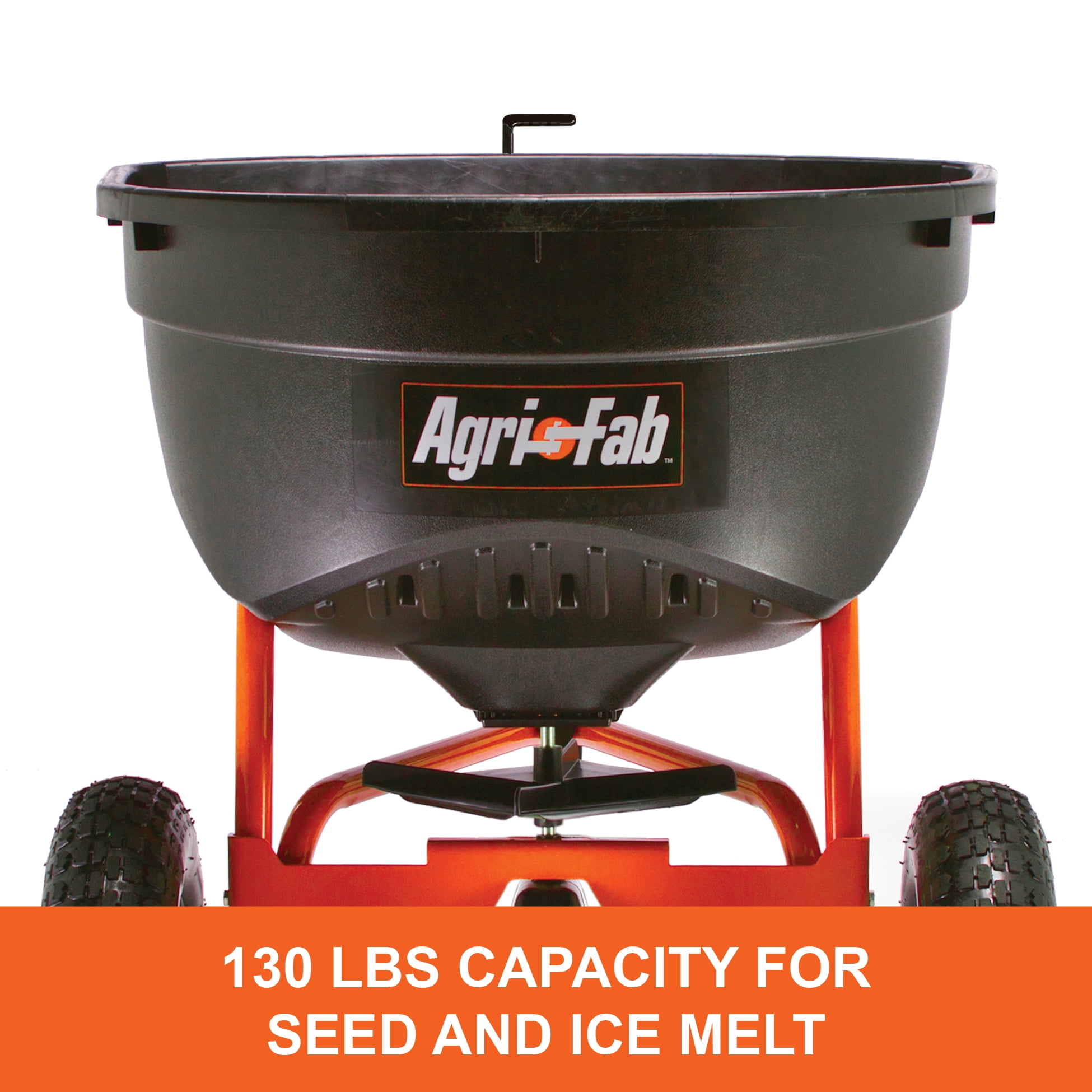 Agri-Fab Tow-Behind Broadcast Lawn Spreader with Direct-Rod Control (Black, 130 lb) 99j0n