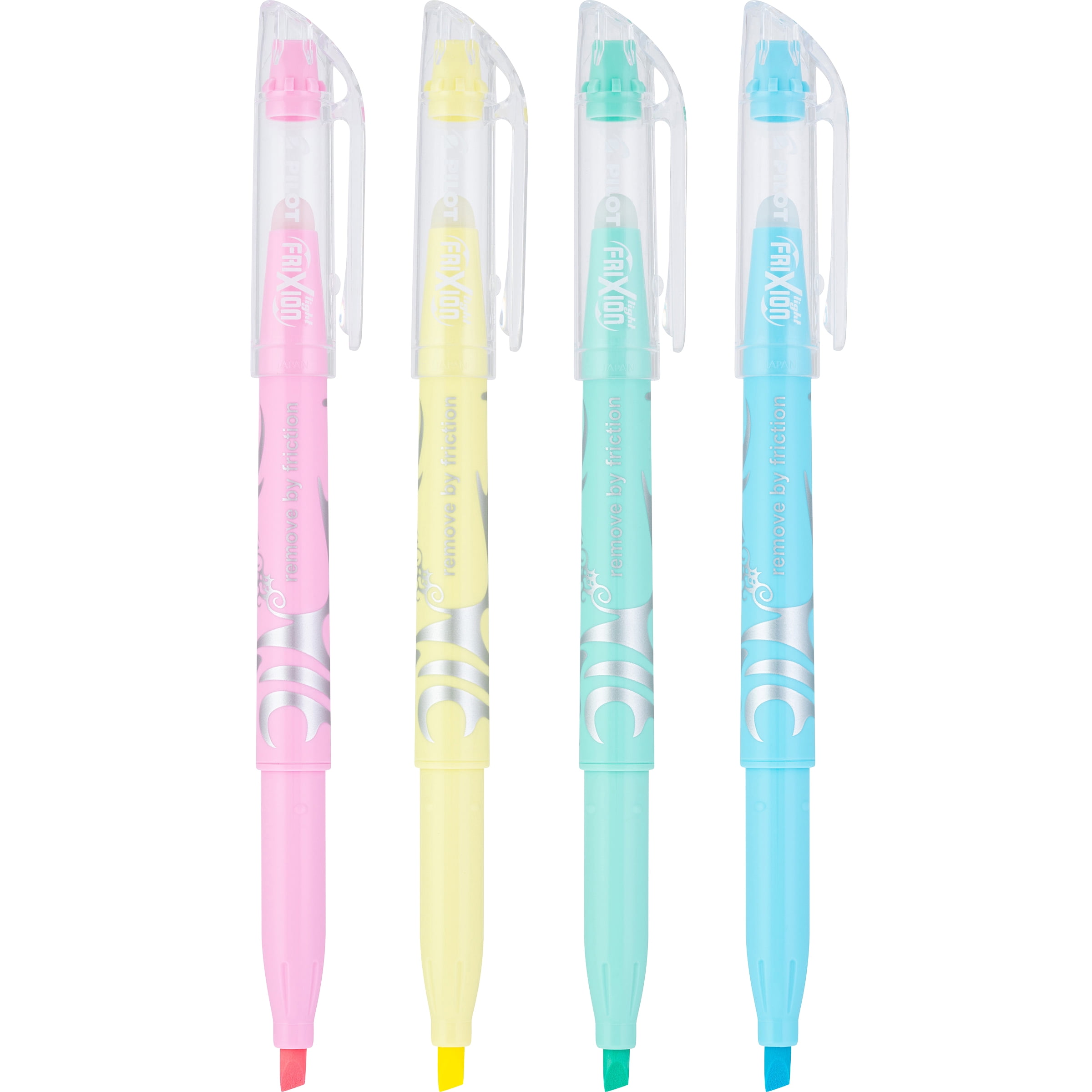 Pilot FriXion Erasable Highlighters, Pastel Chisel Tip Markers (Assorted Colors, 4 Count) p9gfq