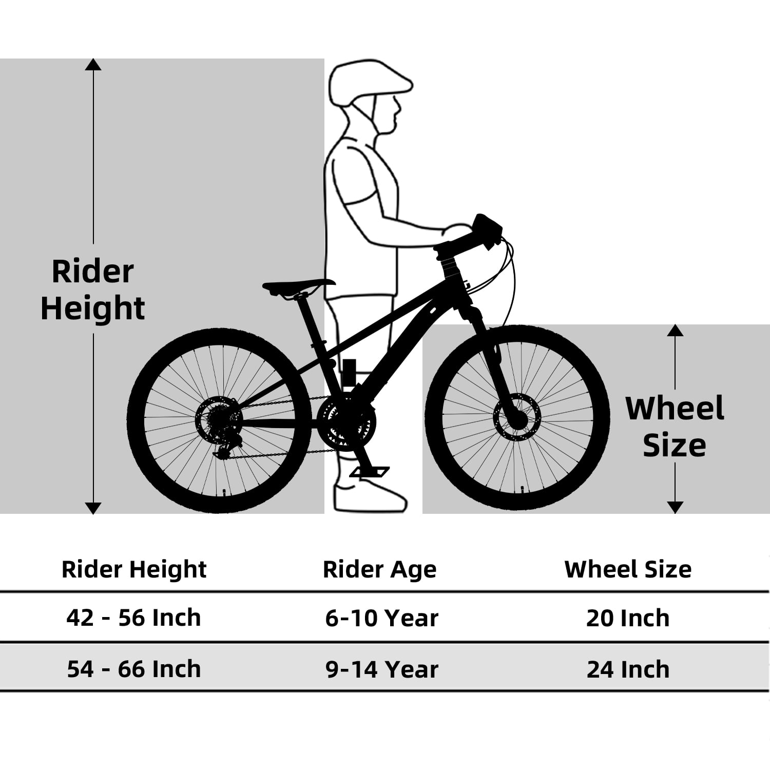 Glerc Skyline Kids Mountain Bike, 21-Speed Bicycle with Front Suspension and Dual Disc Brakes (Black, 24 in) 7bweo