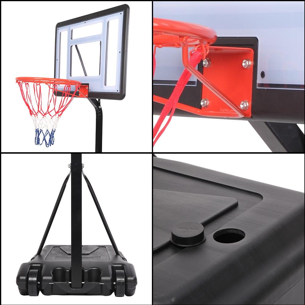 Ktaxon Portable Poolside Basketball Hoop, Adjustable Height Swimming Pool Goal (Black, 45 in - 53 in) 3avxu