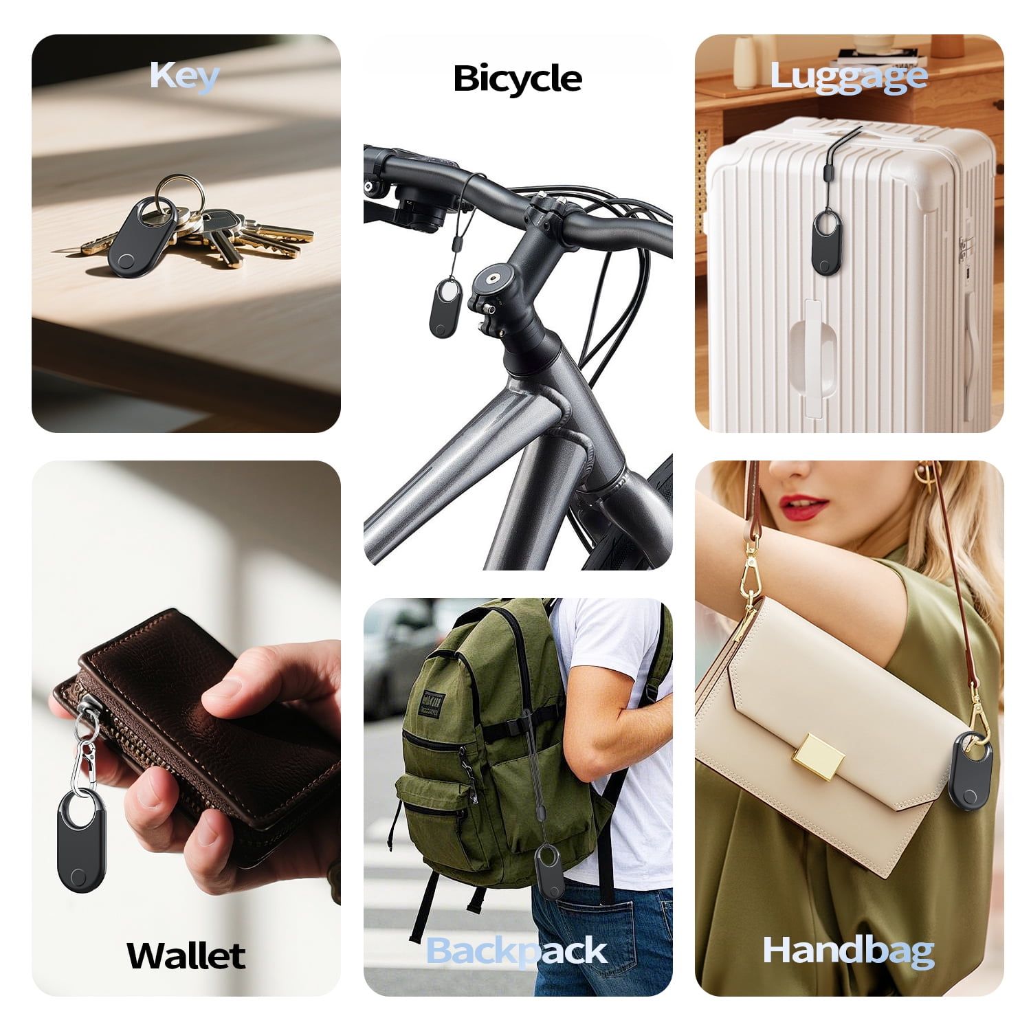 Aptkdoe Smart Item Finder for Apple Find My, Bluetooth Tracker for Luggage Keys and Wallet (4 Pack) rq66k
