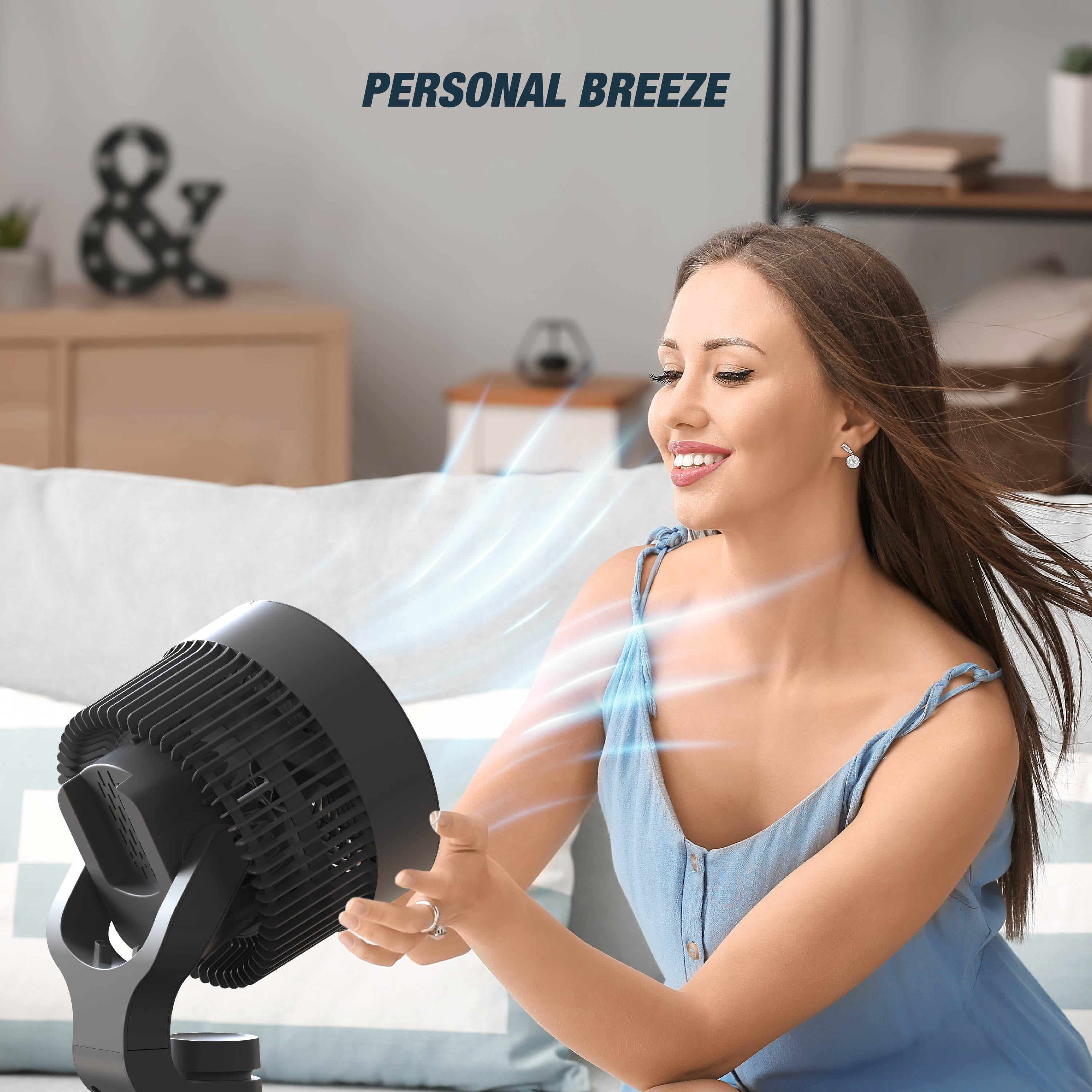 GUSTO 40W Oscillating Pedestal Fan with Remote and Adjustable Timer (Grey, 12 in) bdqug