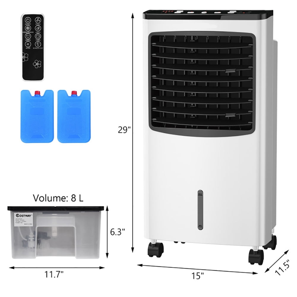 Topcobe 3-in-1 Portable Evaporative Air Cooler with Remote Control (White, 1 Unit) etvo4