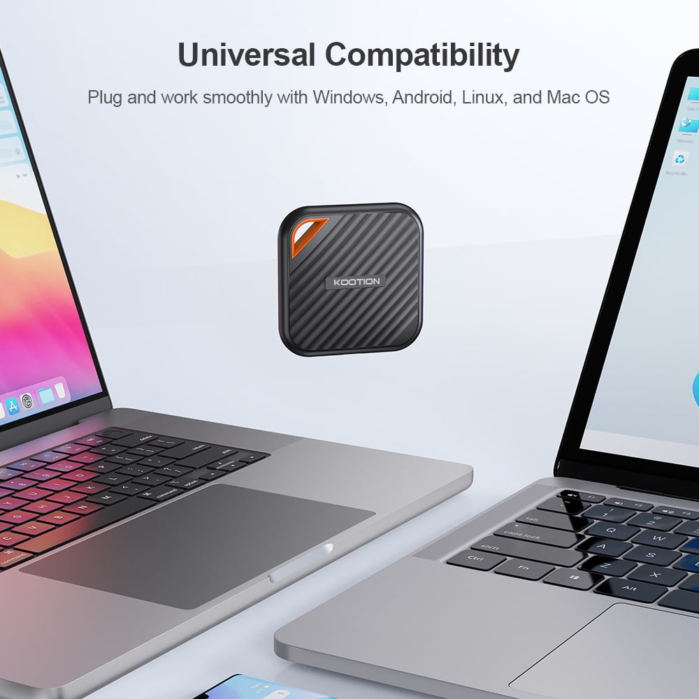 KEXIN 1TB External Portable SSD USB-C 3.2 Gen 2 High-Speed Solid State Drive for PC Mac and Gaming (1 TB) q1l0q