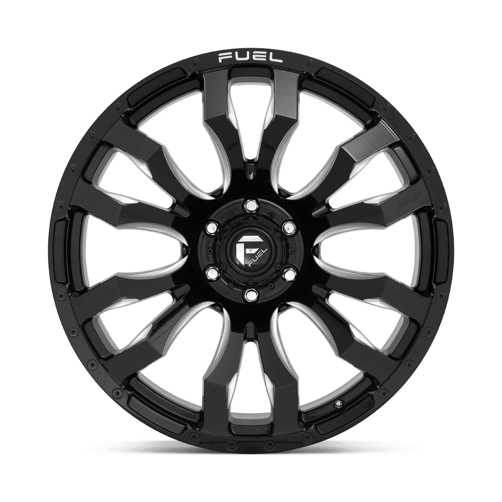 Fuel 1PC D673 Blitz Aluminum Wheel (Gloss Black Milled, 17x9 in) qxxff