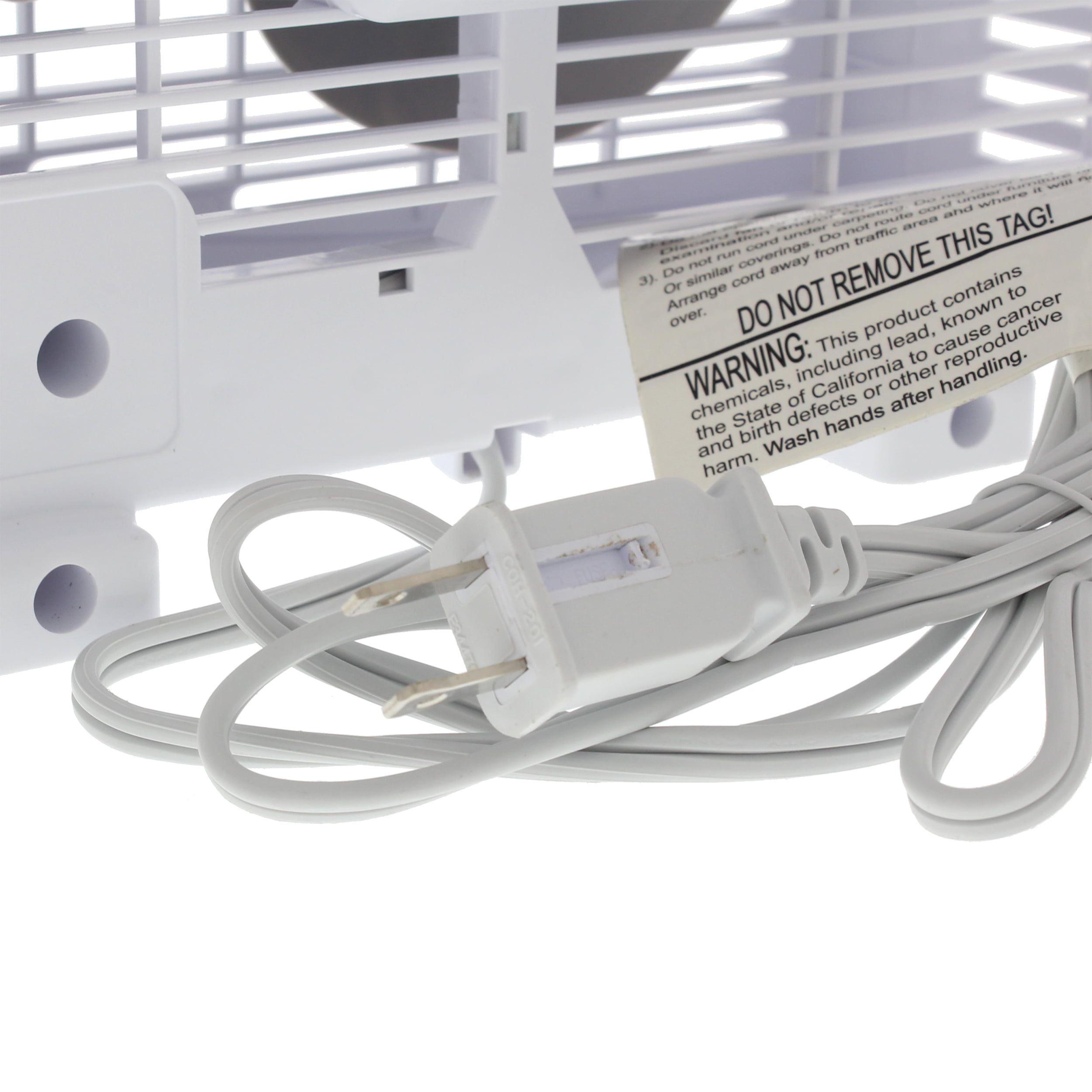 Comfort Zone 9 in Portable Box Fan, Quiet Personal Cooling (White, 9 in) ga9cr