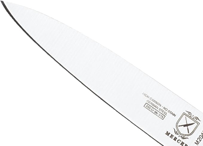 Mercer Culinary Genesis Forged Utility Knife, High-Carbon Steel Blade with Ergonomic Grip (Black, 5 in) ekugo