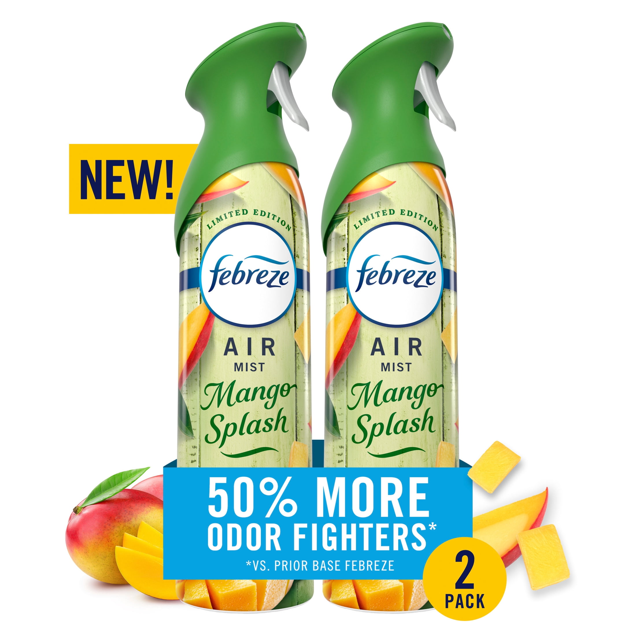 Febreze Air Mist Air Freshener Spray, Mango Splash Scent (8.1 oz, 2 Pack) p4ysn