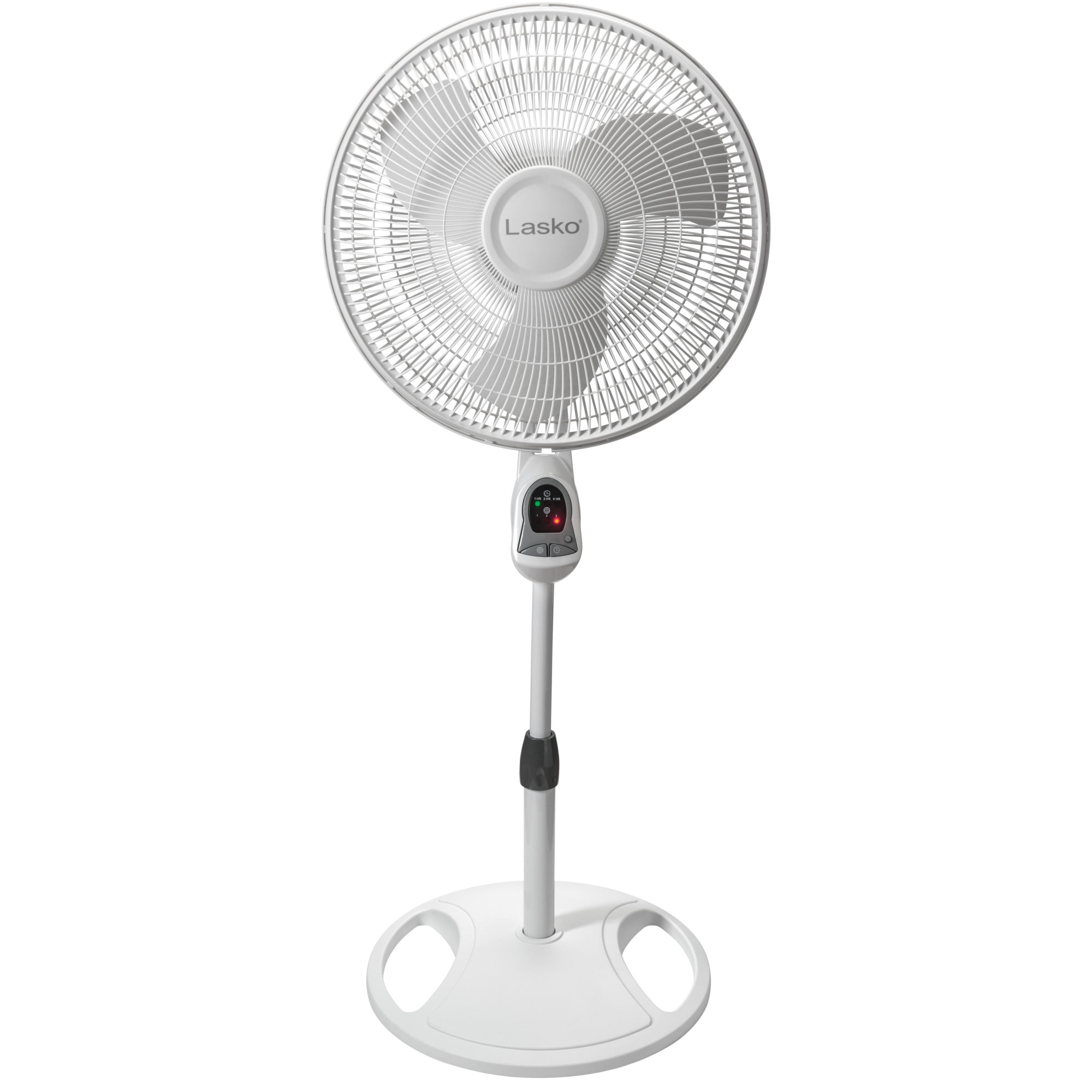 Lasko 16-inch Quiet Oscillating Pedestal Fan with Remote Control and Adjustable Height (White, 16 in) 7czh8