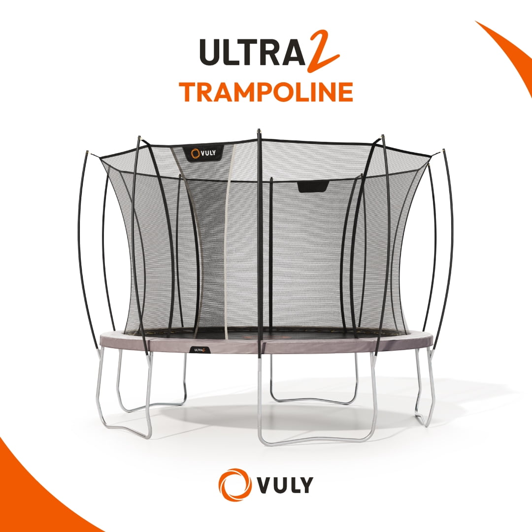 Vuly Ultra 2 Round Trampoline with Safety Enclosure (Large, 13 ft) qqqiz