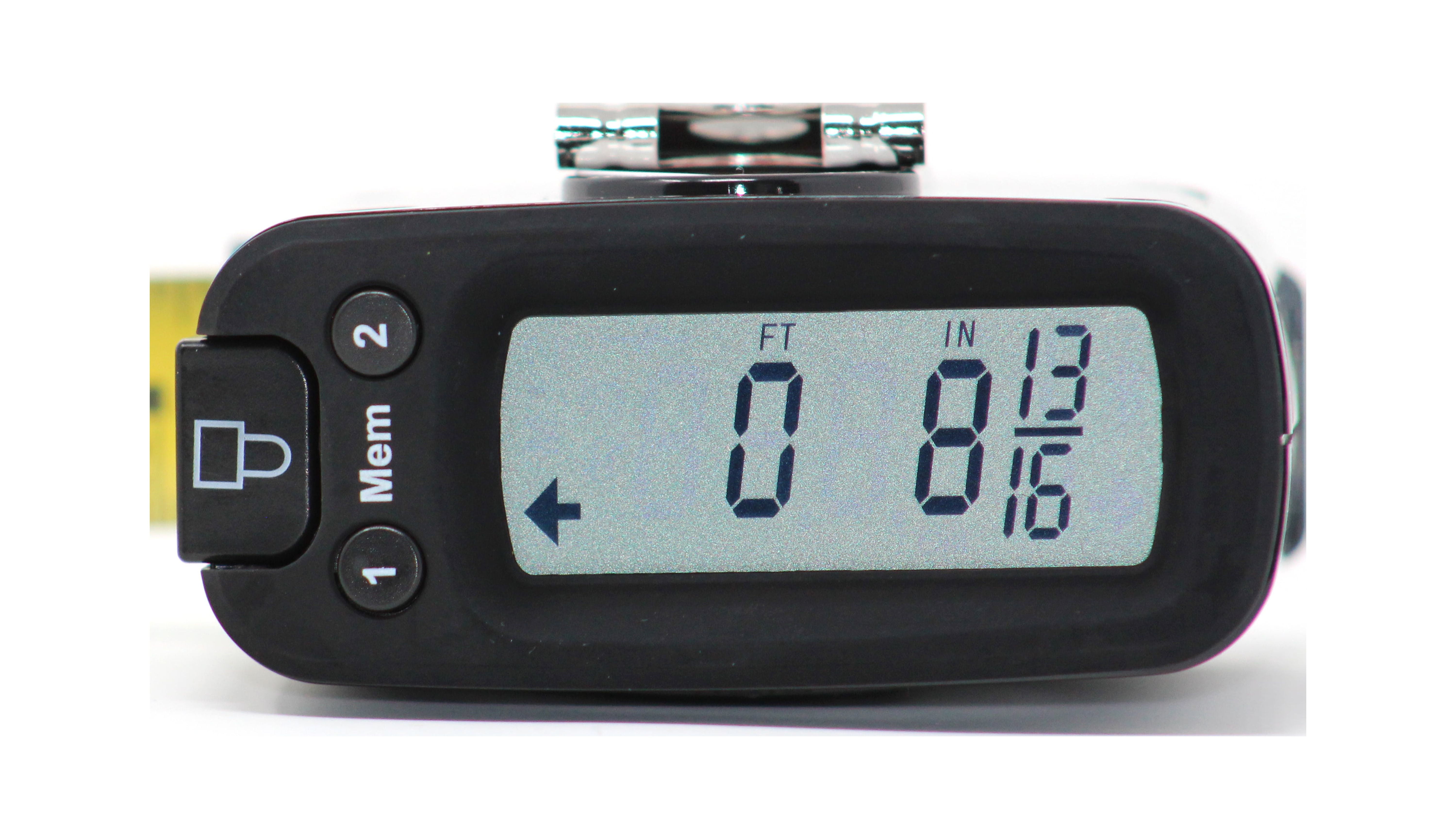 HISS Digital Tape Measure with Large LCD Screen, Accurate Measurement Tool (Red, 16 ft) adhz2