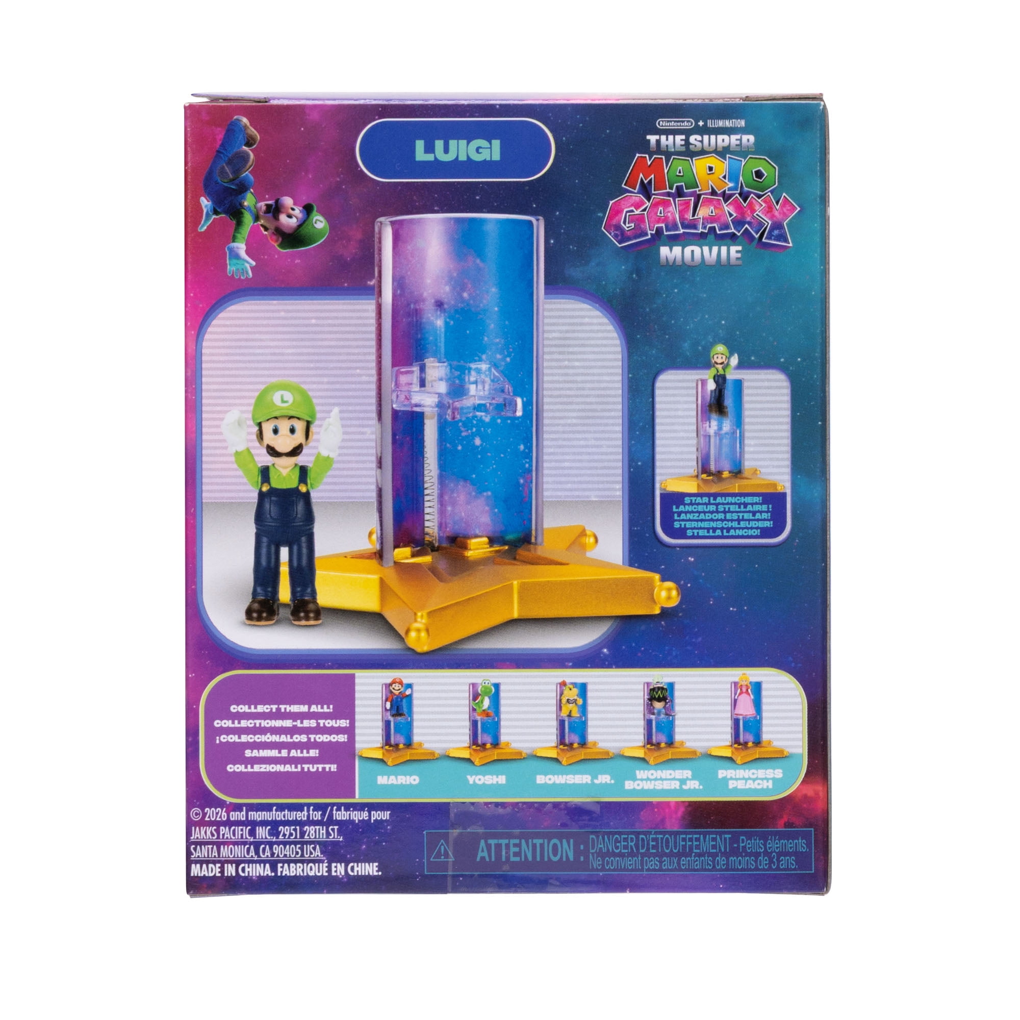 Super Mario Luigi Action Figure with Star Launcher Accessory (1.5 in) v0drg