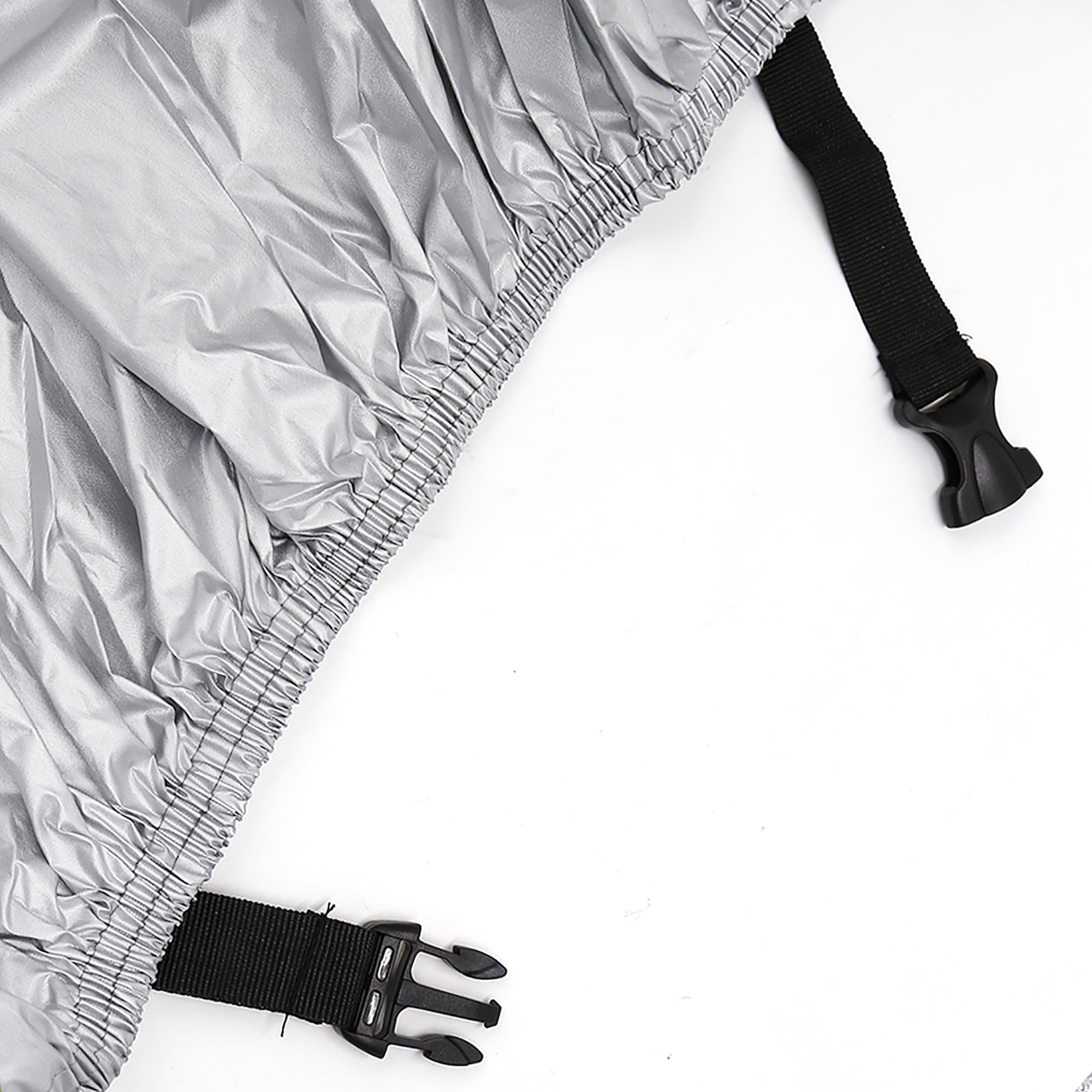 Unique Bargains Motorcycle Cover Outdoor Weatherproof UV Protection (Silver and Black, Large) 0zpxa