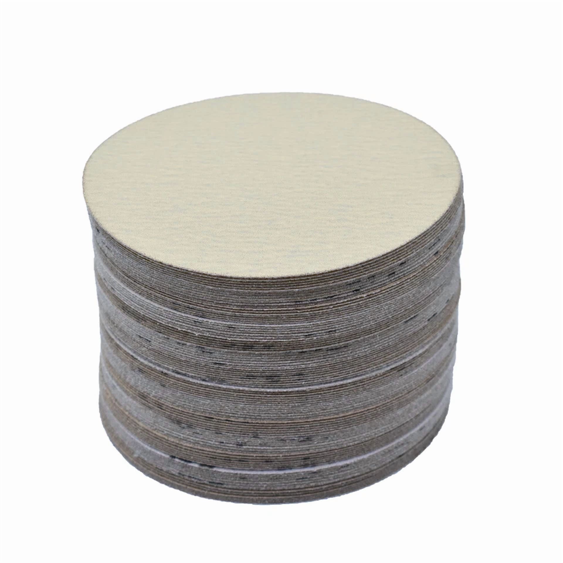 Knack 120 Grit Hook and Loop Sanding Discs, Professional Abrasive Sandpaper for Woodworking and Metal Finishing (6 in, 100 Pack) j5ah1