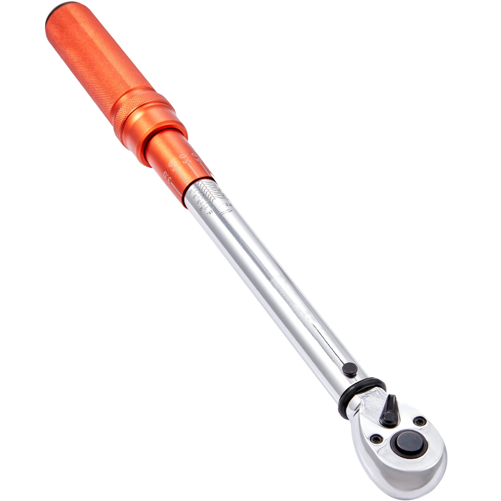 KFFKFF 1/2-inch Drive Torque Wrench Set, Dual-Direction Click Mechanism, 10-150 ft.lb Range (Orange, 1 Set) 5h8l6