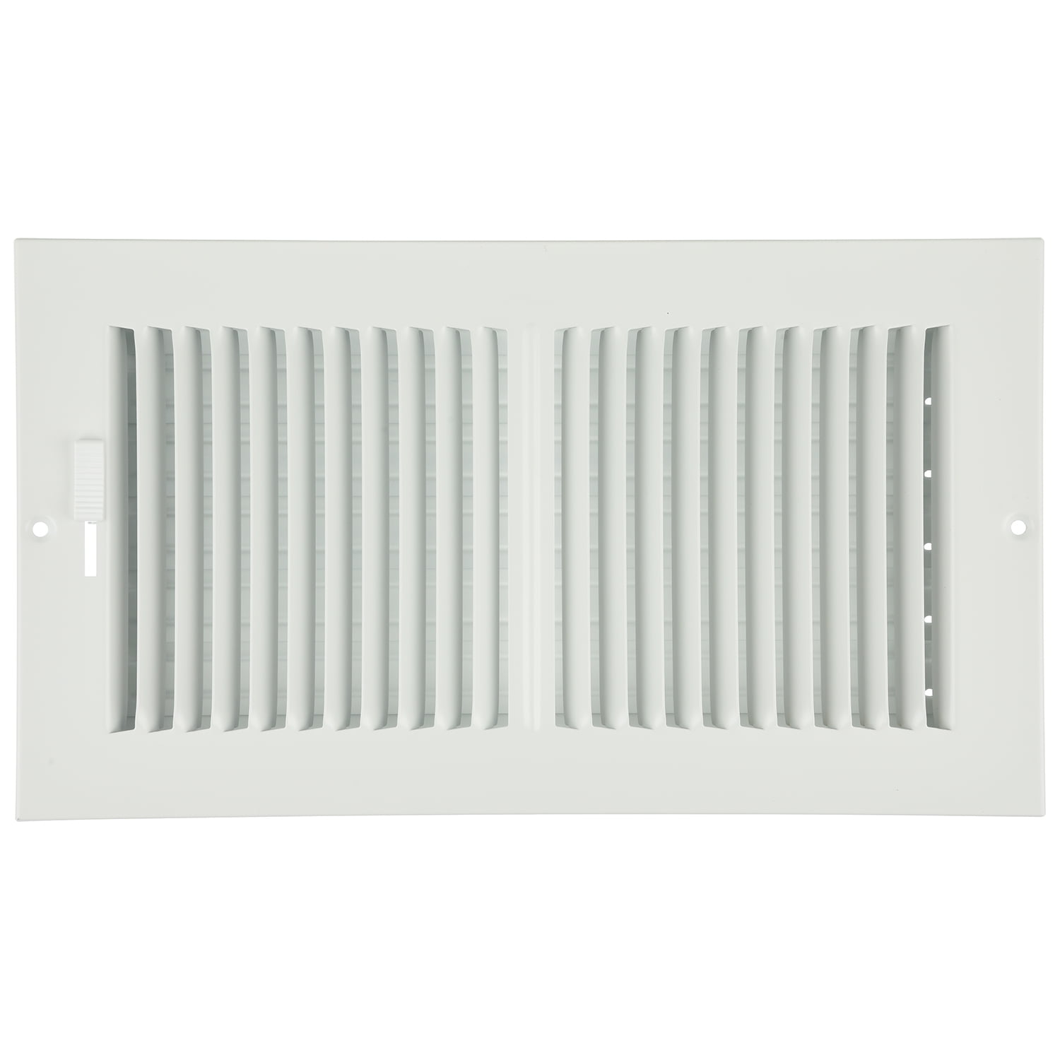 Imperial Sidewall Register Vent Cover, Adjustable 2-Way Airflow, Durable Steel Construction (White, 12 in x 6 in) 8jius