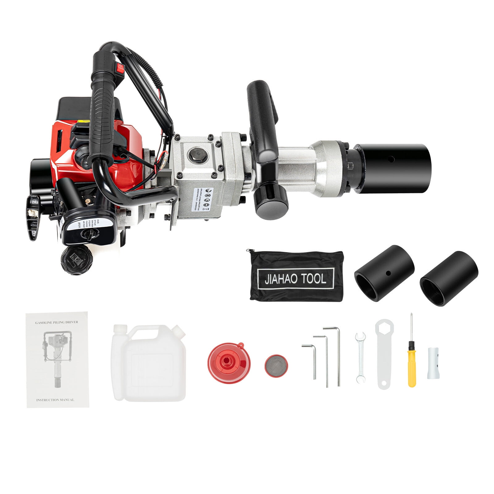 Generic Powered T-Post Pile Driver, 2-Stroke 32.6CC Gasoline Post Pounder with Vibration Dampening (Silver, 32.6CC) m6qm5