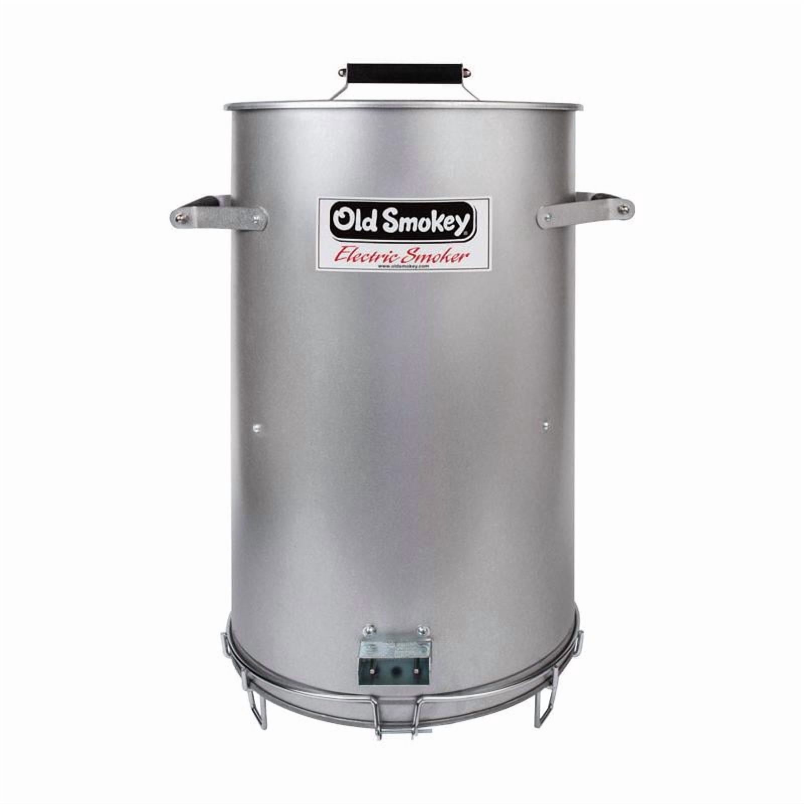 Old Smokey Electric Smoker, Outdoor BBQ Grill with Adjustable Heat Control and Dual Cooking Grates (Silver, 15 in) tcecs