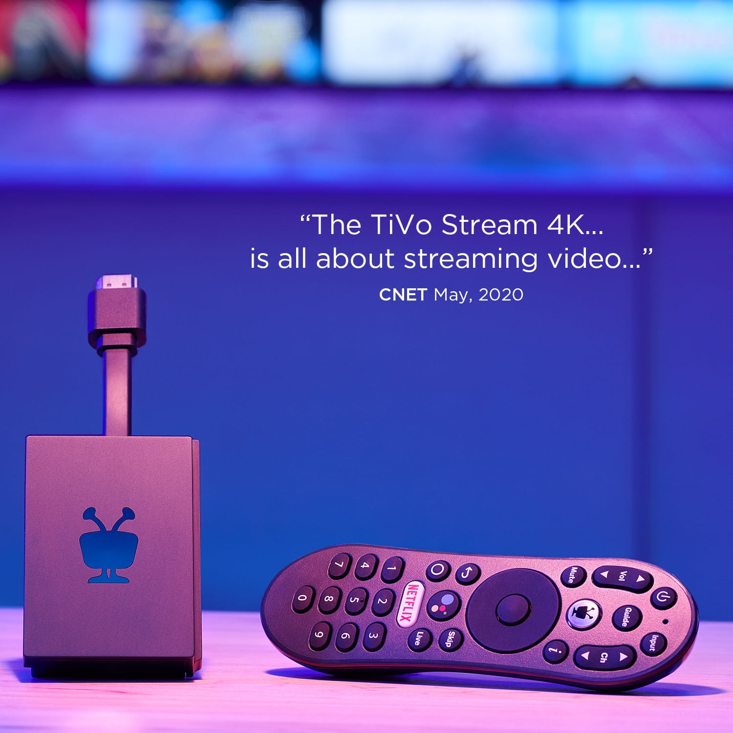 TiVo Stream 4K Media Player with Voice Remote and Google Assistant (Black, 1 Pack) o3glk