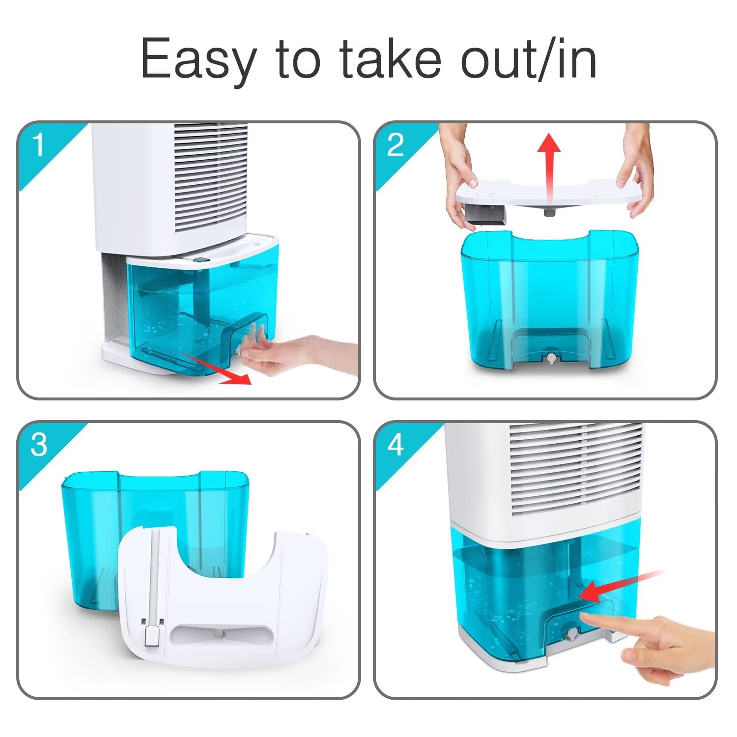 HOPEPOW Dehumidifier for Home, Ultra Quiet Moisture Removal for Bedroom and Bathroom (Green, 4 Pint) tdhwl