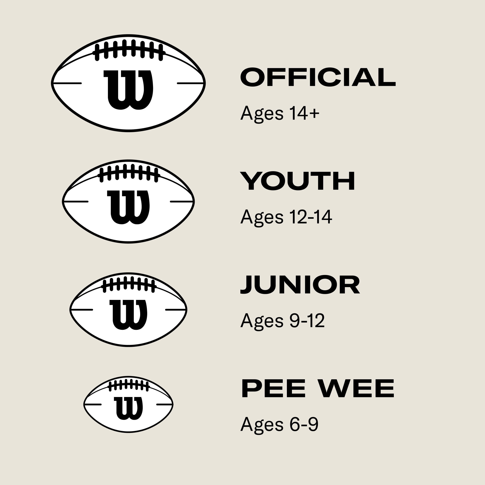 Wilson NCAA Reaction Recreational Football (Brown, Junior Size) 66d0w