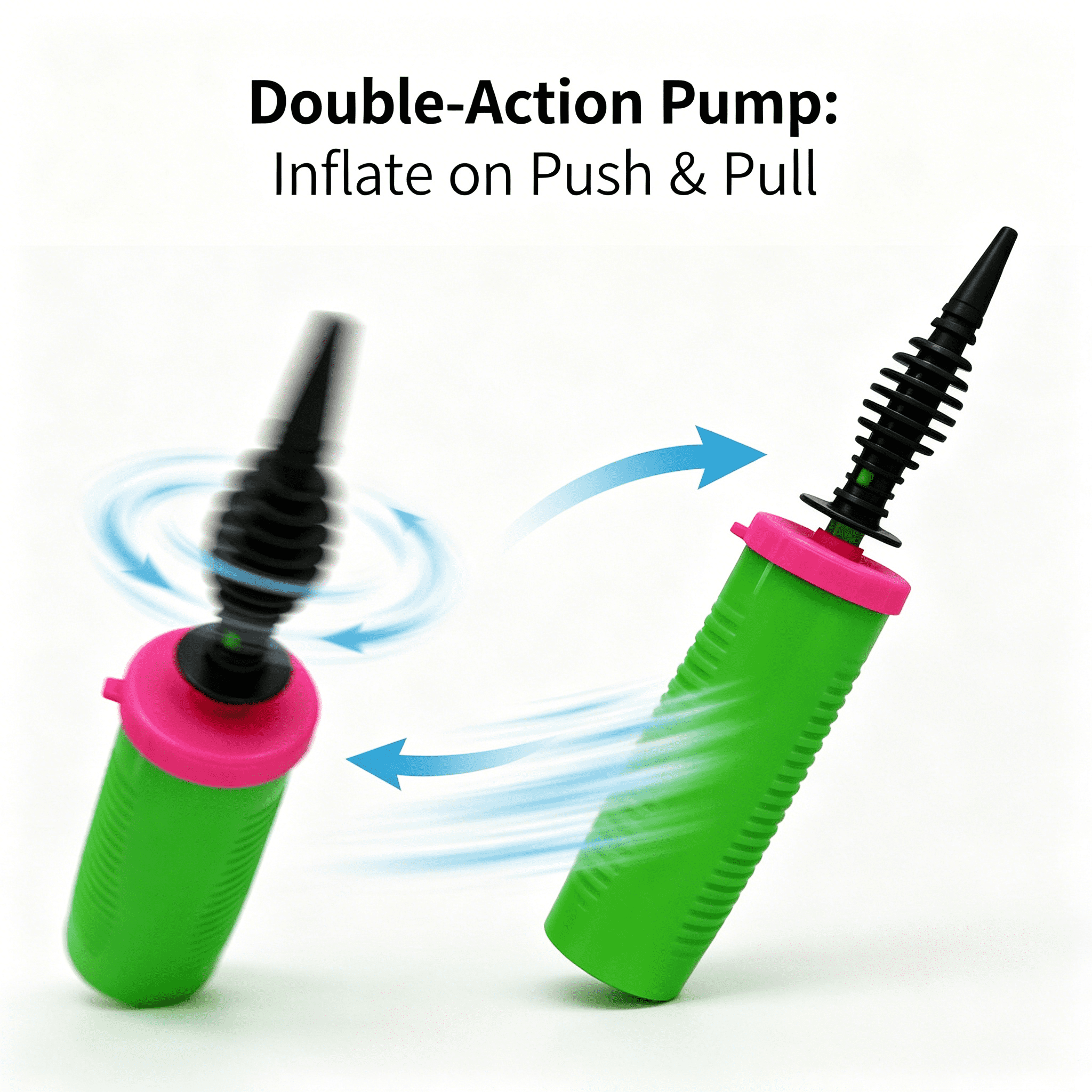 EXLEAF Dual Action Handheld Balloon Pump Inflator (2 Pack) zddpf