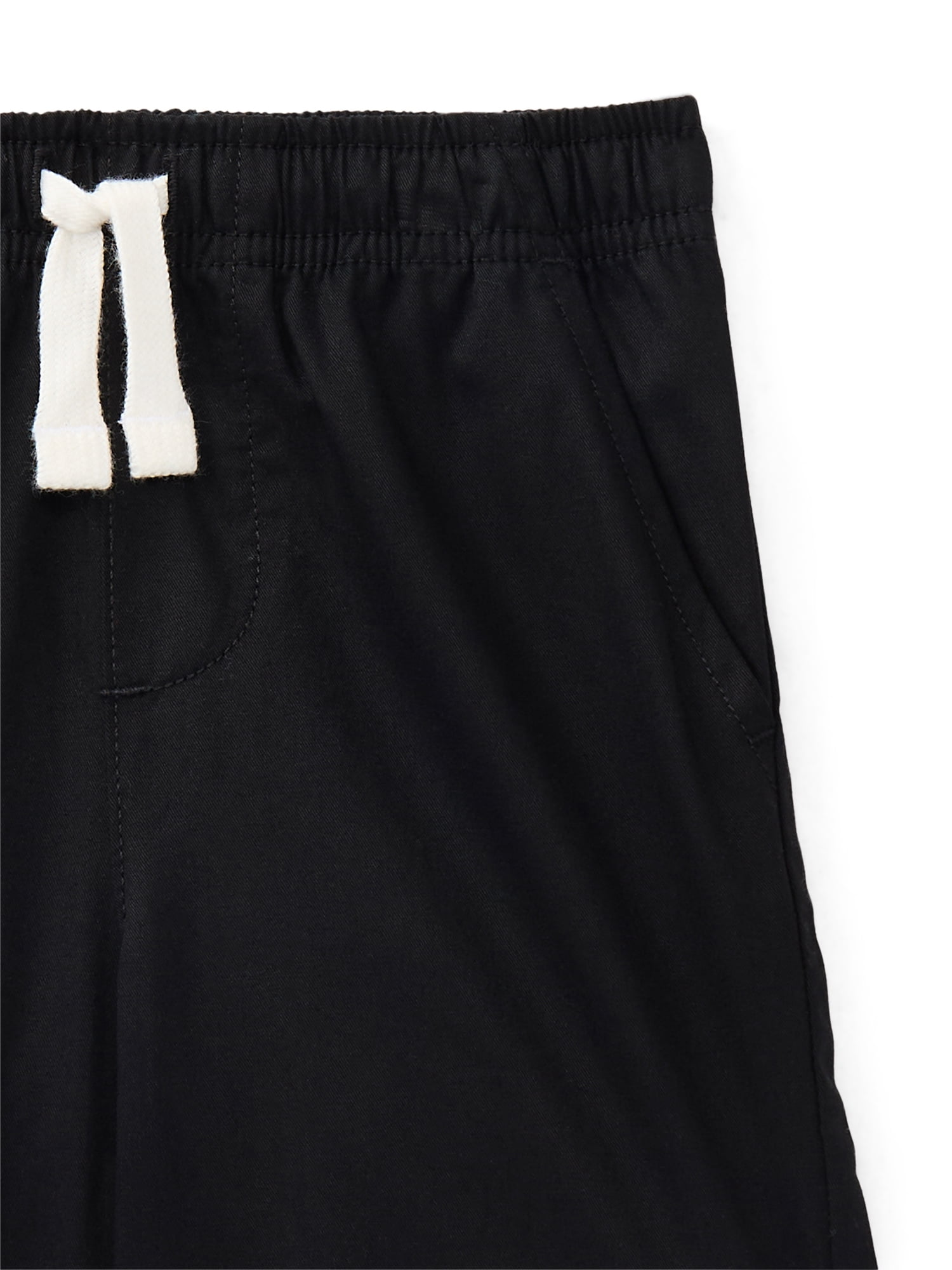 Wonder Nation Toddler Boys Cotton Woven Shorts (Black, 5T) 1ez81